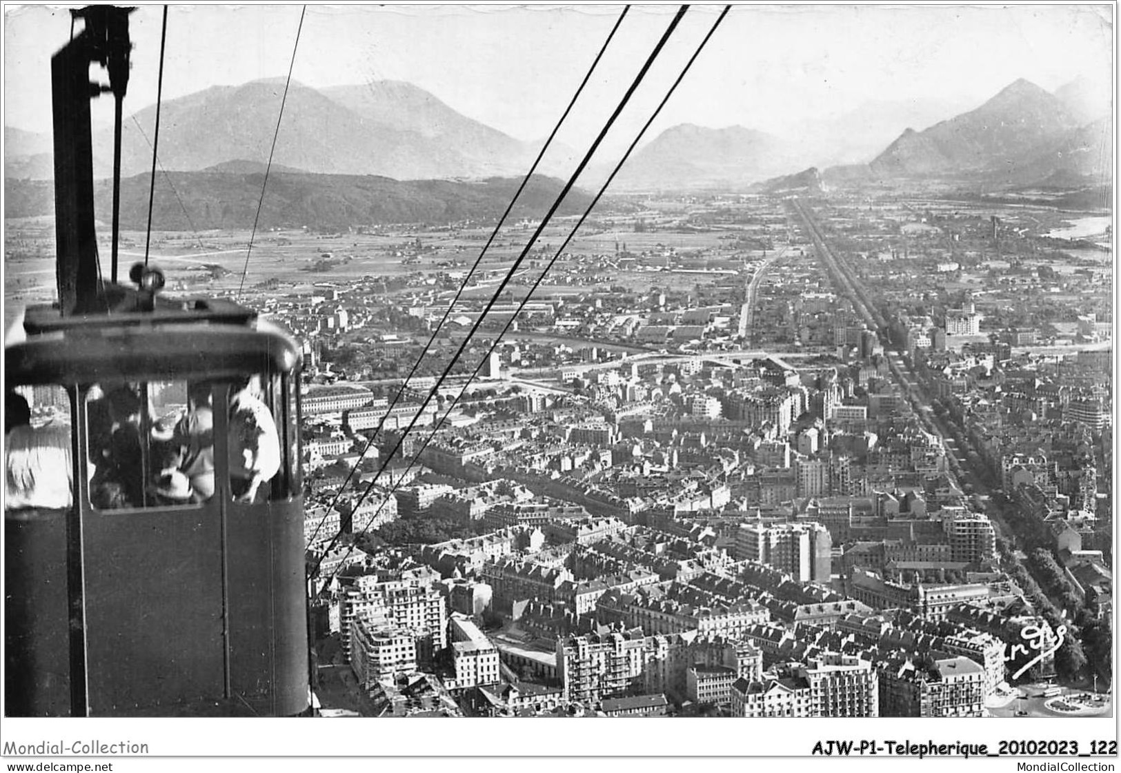 AJWP1-0062 - TELEPHERIQUE - GRENOBLE - TELEPHERIQUE DE LA BASTILLE - PERSPECTIVE SUR LA VILLE  - Other & Unclassified