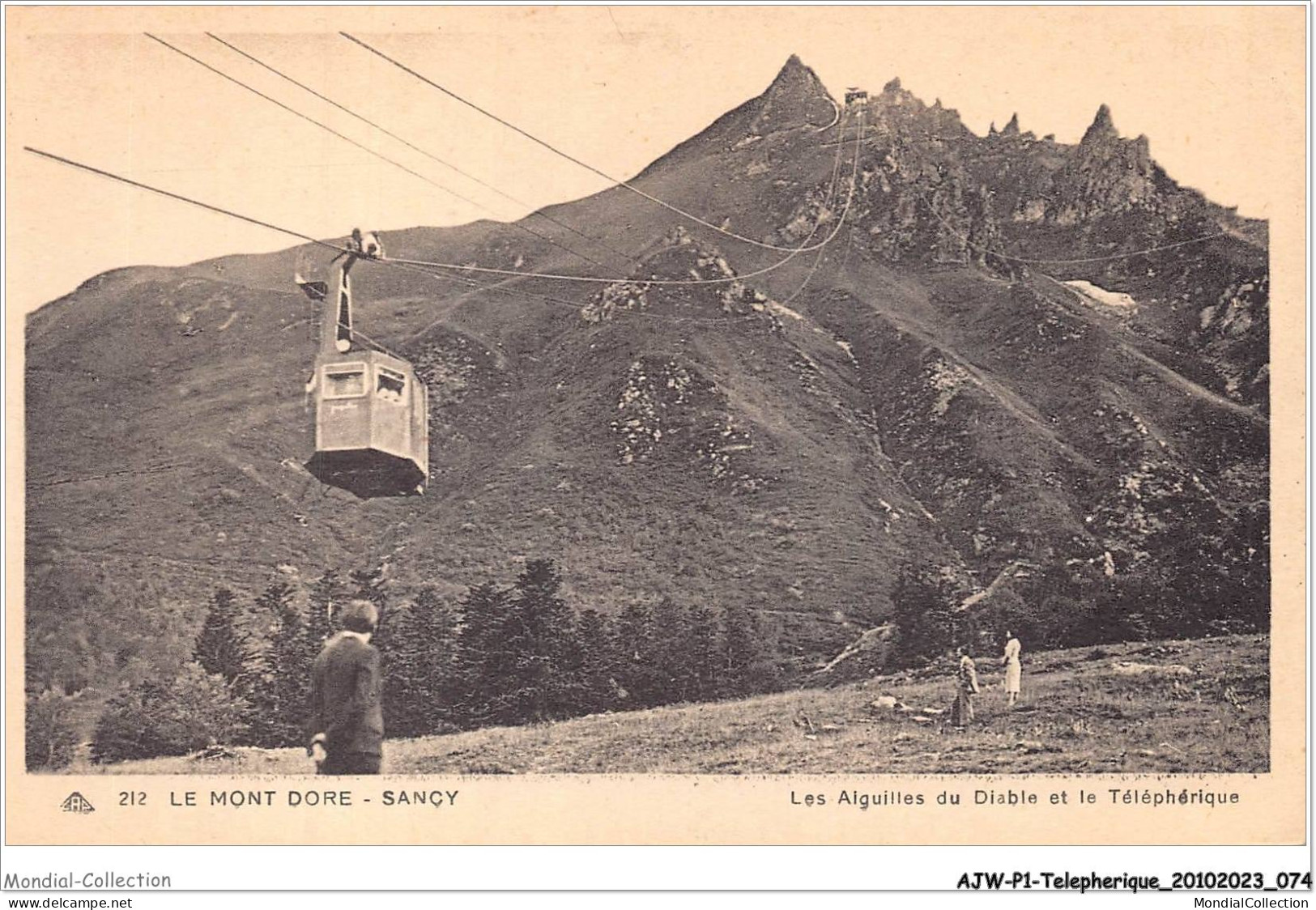 AJWP1-0038 - TELEPHERIQUE - LE MONT DORE - SANCY - LES AIGUILLES DU DIABLE ET LE TELEPHERIQUE  - Other & Unclassified