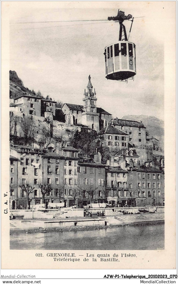 AJWP1-0036 - TELEPHERIQUE - GRENOBLE - LES QUAIS DE L'ISERE - TELEFERIQUE DE LA BASTILLE  - Other & Unclassified