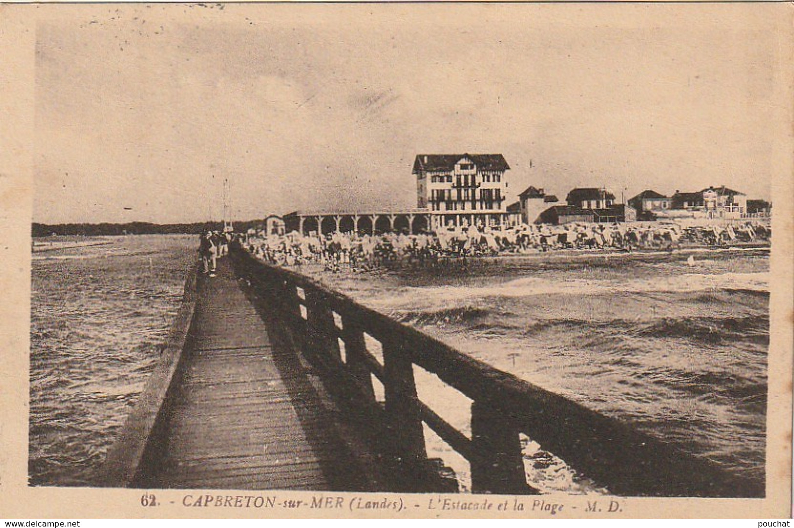 XXX -(40) CAPBRETON SUR MER - L' ESTACADE ET LA PLAGE - 2 SCANS - Capbreton