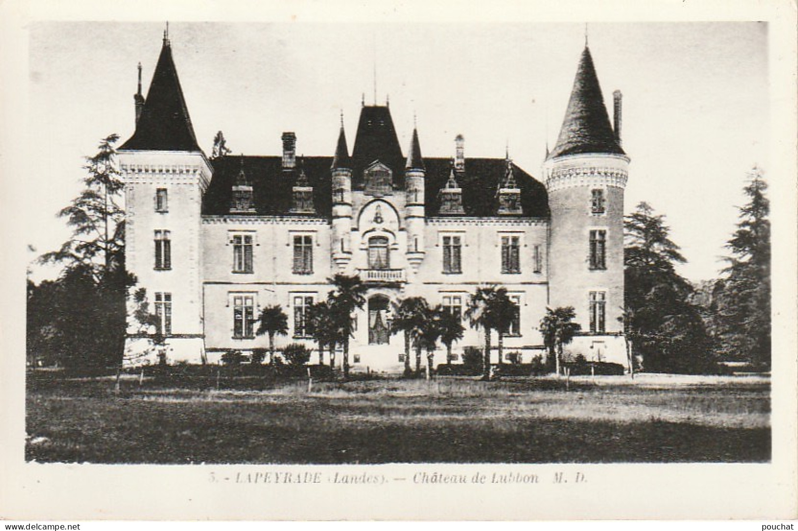 XXX -(40) LAPEYRADE - CHATEAU DE LUBBON - CARTE PHOTO - 2 SCANS - Otros & Sin Clasificación