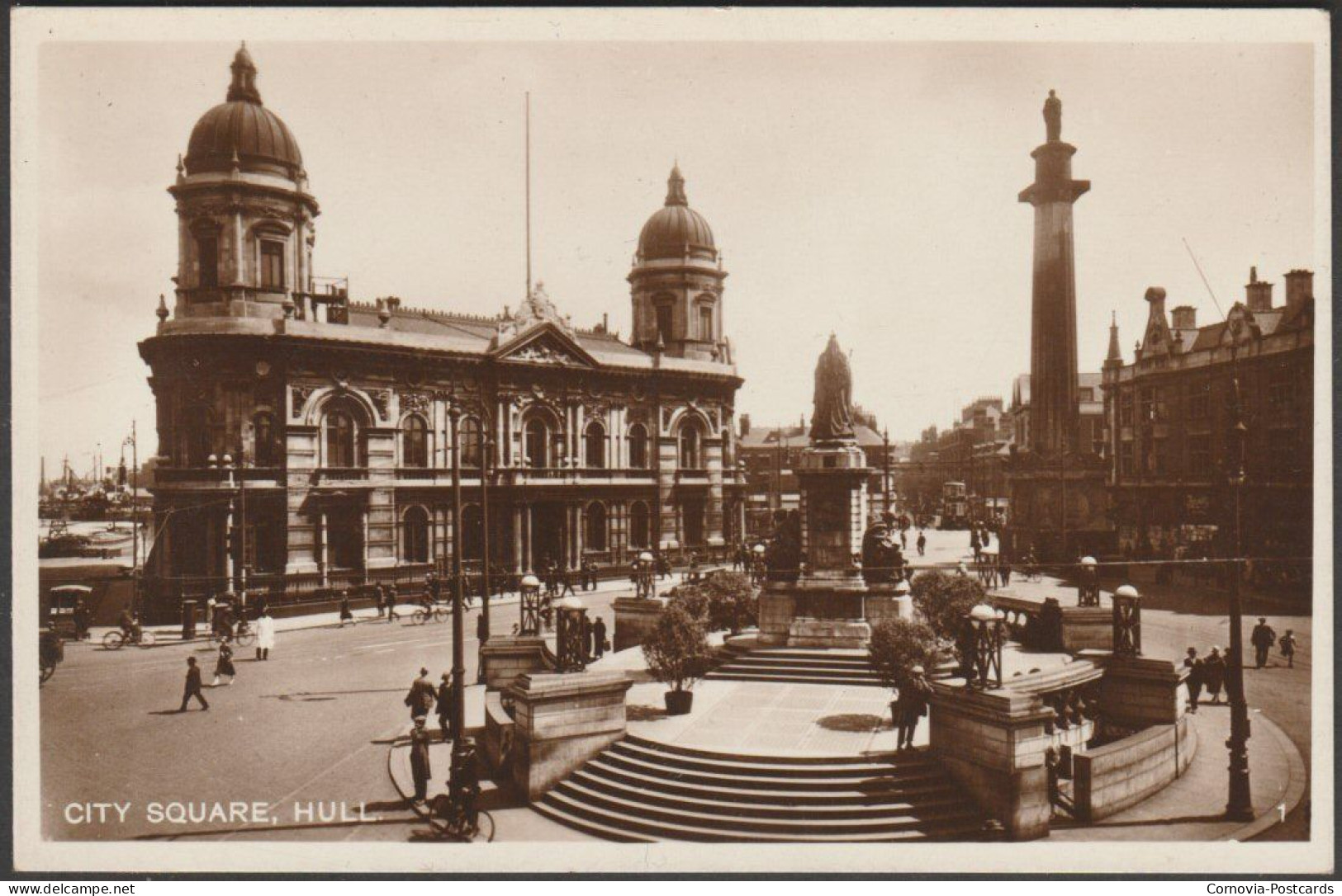 City Square, Hull, Yorkshire, C.1920s - RP Postcard - Hull