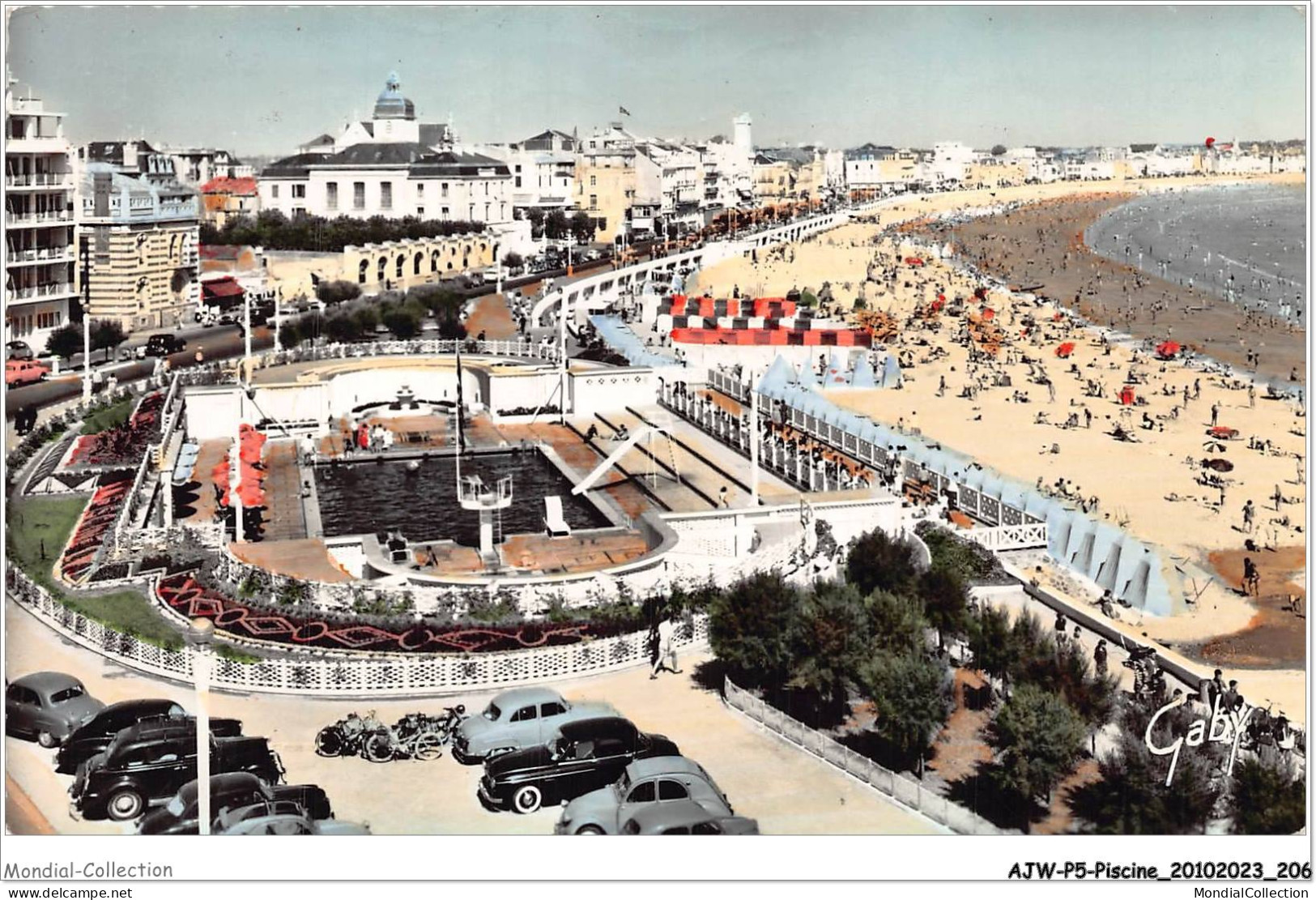 AJWP5-0538 - PISCINE - LES SABLES-D'OLONNE - LA PISCINE ET LA PLAGE  - Andere & Zonder Classificatie