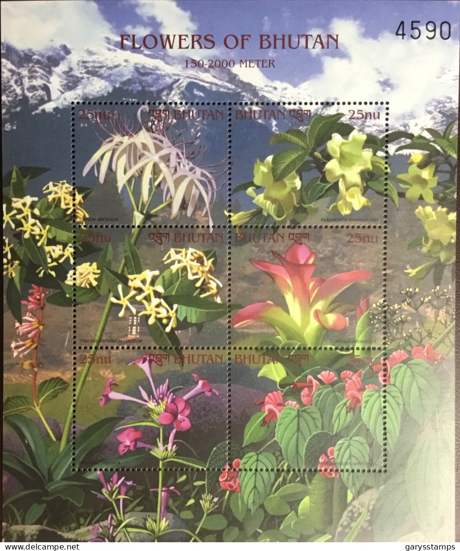 Bhutan 2000 Himalayan Flowers Sheetlet MNH - Altri & Non Classificati