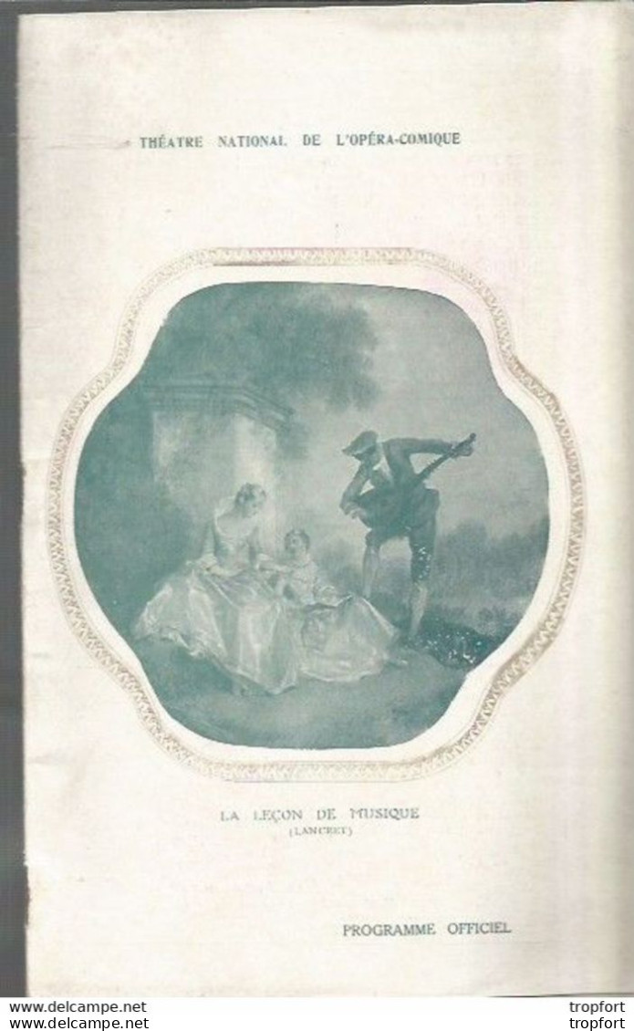 TF / Vintage Actress Program Theater Opéra / Programme THEATRE Publicité MUCHA 1911 WERTHER Merentié - Programs