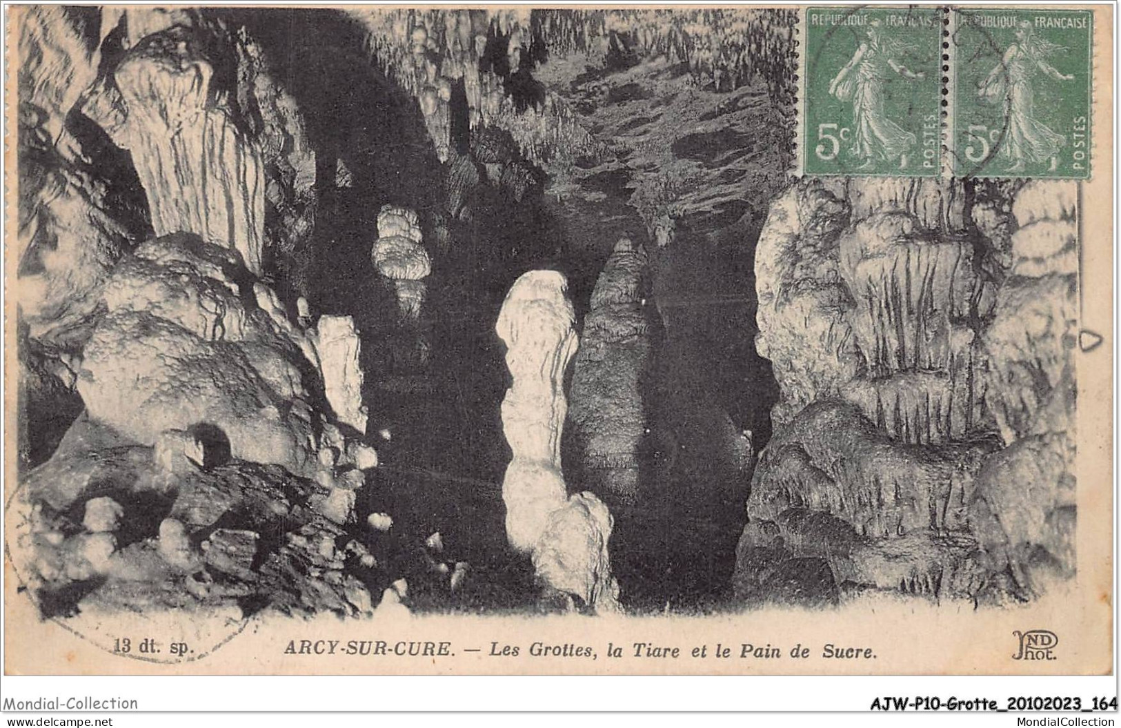 AJWP10-1038 - GROTTE - ARCY-SUR-CURE - LES GROTTES - LA TIARE ET LE PAIN DE SUCRE  - Andere & Zonder Classificatie