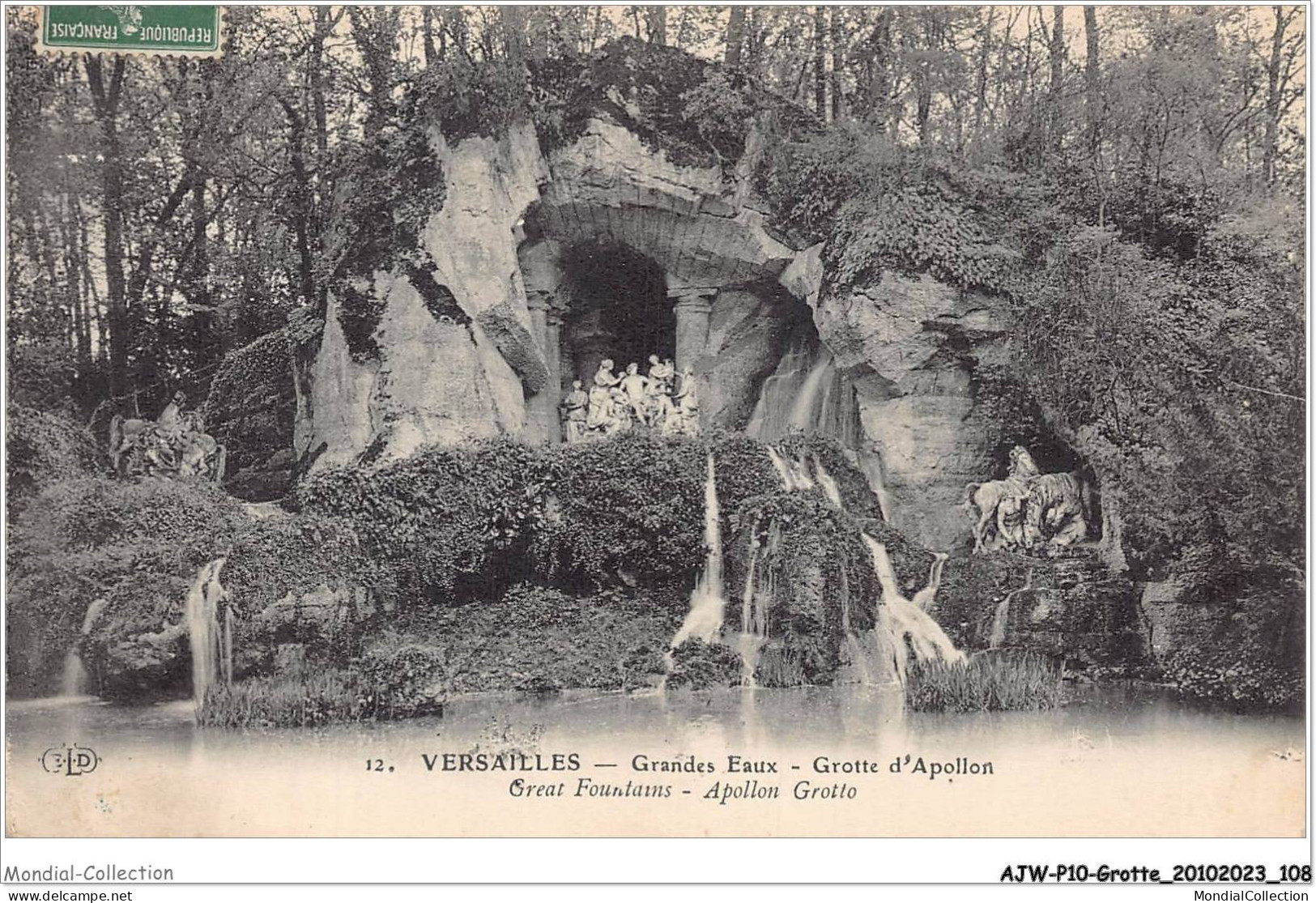 AJWP10-1010 - GROTTE - VERSAILLES - GRANDES EAUX - GROTTE D'APOLLON  - Otros & Sin Clasificación