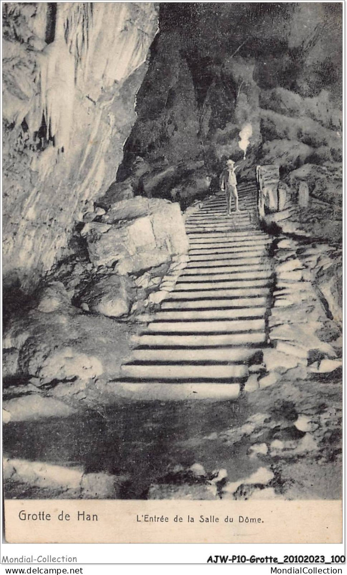 AJWP10-1006 - GROTTE - GROTTES DE HAN - L'ENTRE DE LA SALLE DU DÔME  - Autres & Non Classés