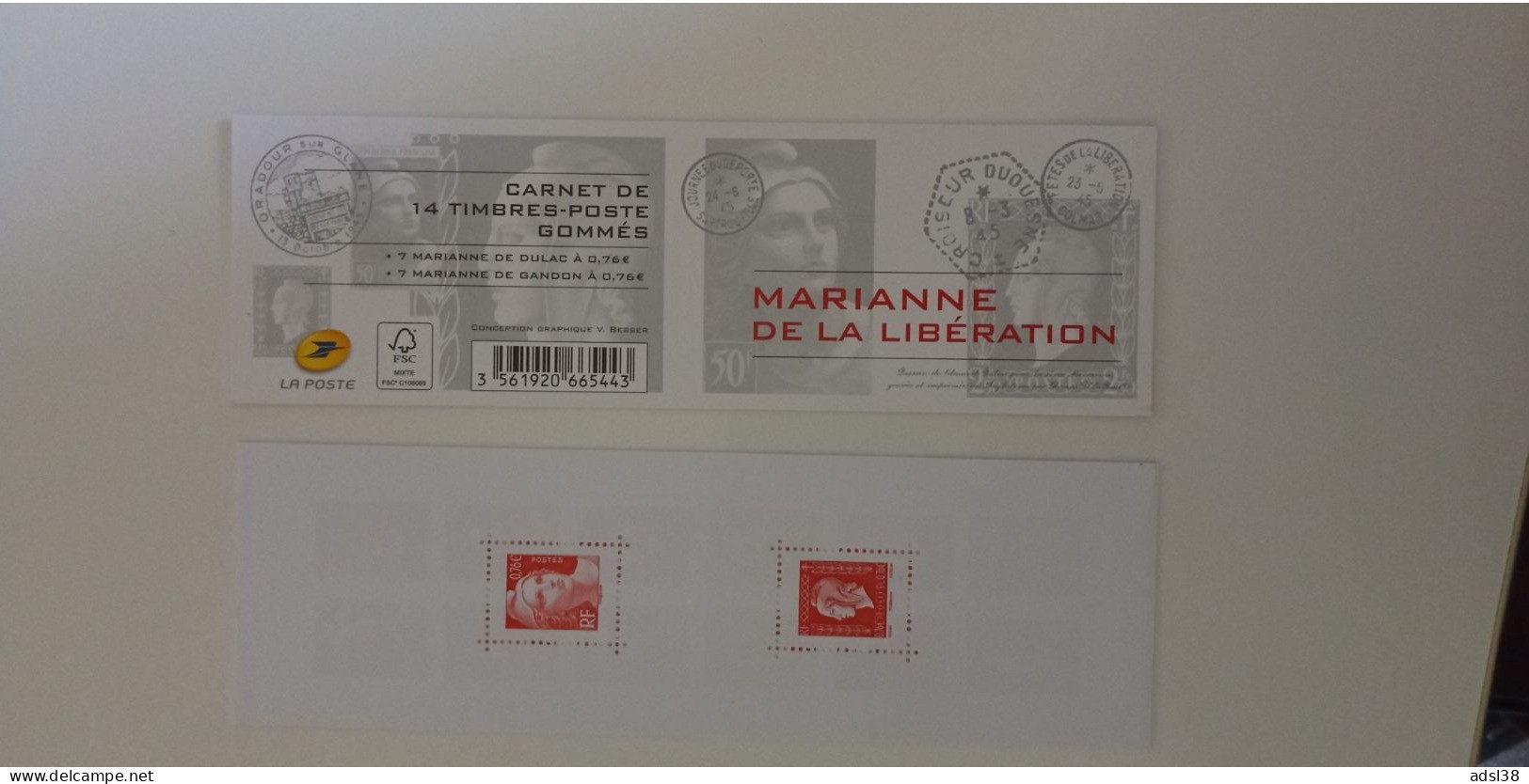 2015 - Carnet Marianne De La Libération - 1522 - Conmemorativos