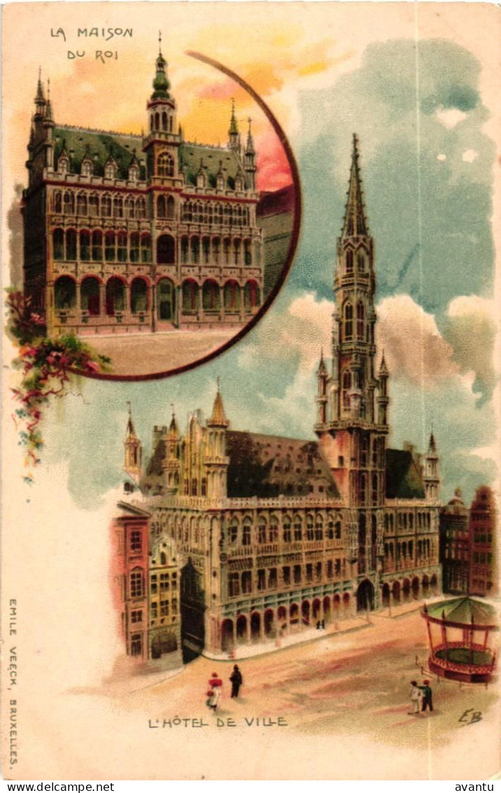 BRUXELLES / BRUSSEL / CARTE LITHO - Monumentos, Edificios