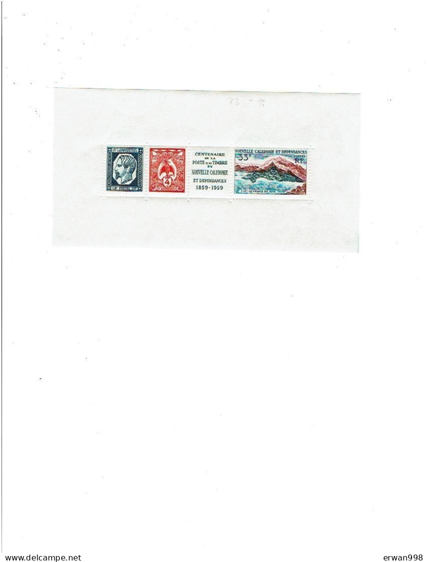 Centenaire De La Poste Et Du Timbre En Nouvelle Calédonie Bloc N° 2 - Neuf Sans Charnière 1199 - Unused Stamps