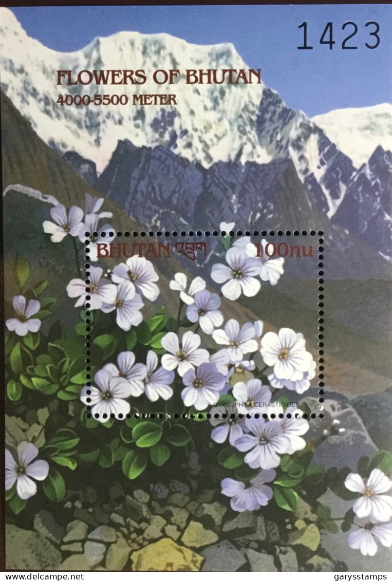 Bhutan 2000 Himalayan Flowers Minisheet MNH - Other & Unclassified