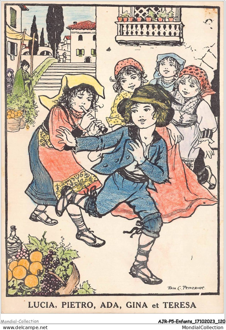 AJRP5-0488 - ENFANTS - LUCIA - PETRO - ADA - GINA ET TERESA ENFANTS D EUROPE ITALIE - Dibujos De Niños