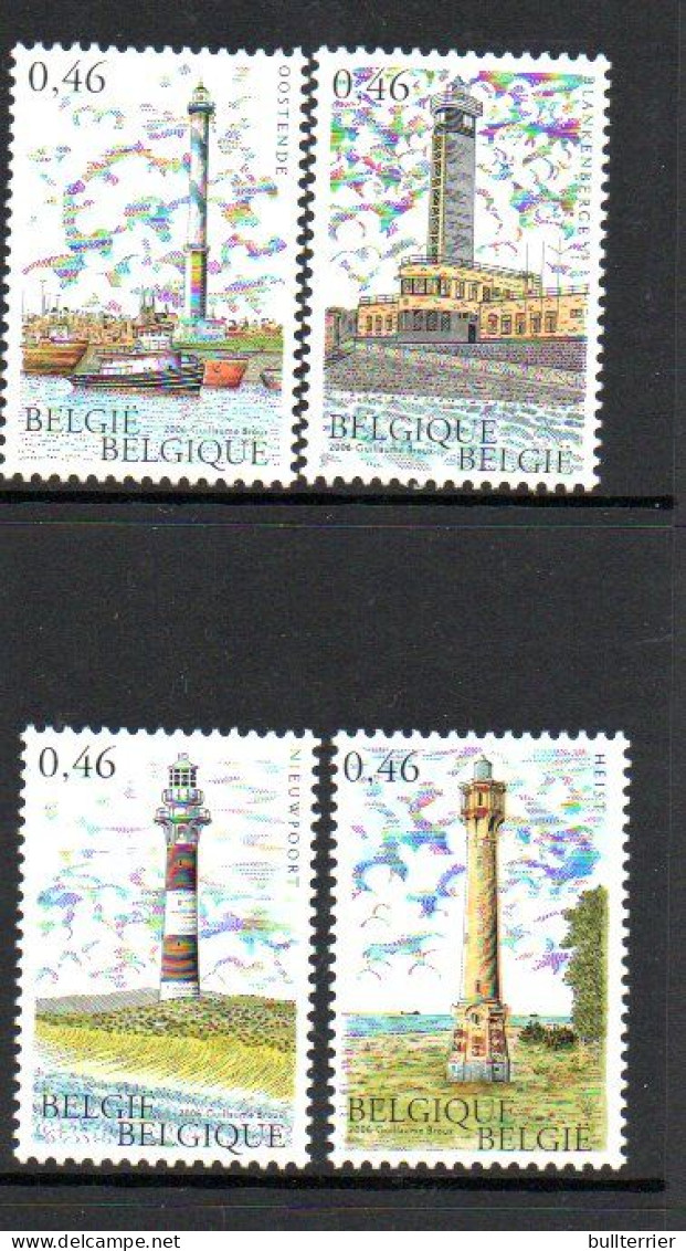 BELGIUM - 2006 - LIGHTHOUSES SET OF 4 MINT NEVER HINGED, SG CAT £9.60 - Unused Stamps