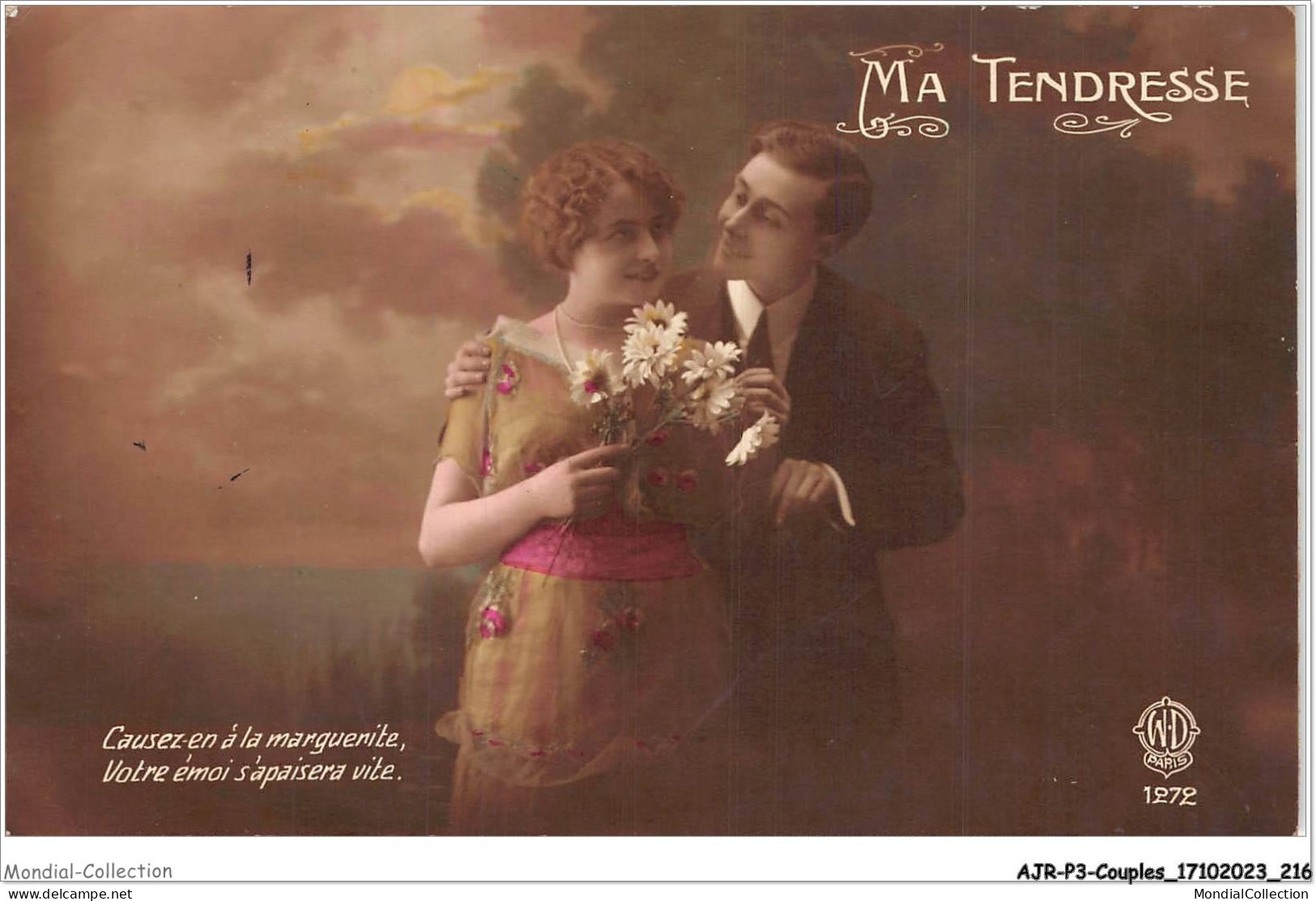 AJRP3-0317 - COUPLES - MA TENDRESSE - CAUSEZ-EN A LA MARGUERITE - VOTRE EMOI S'APAISERA VITE  - Paare