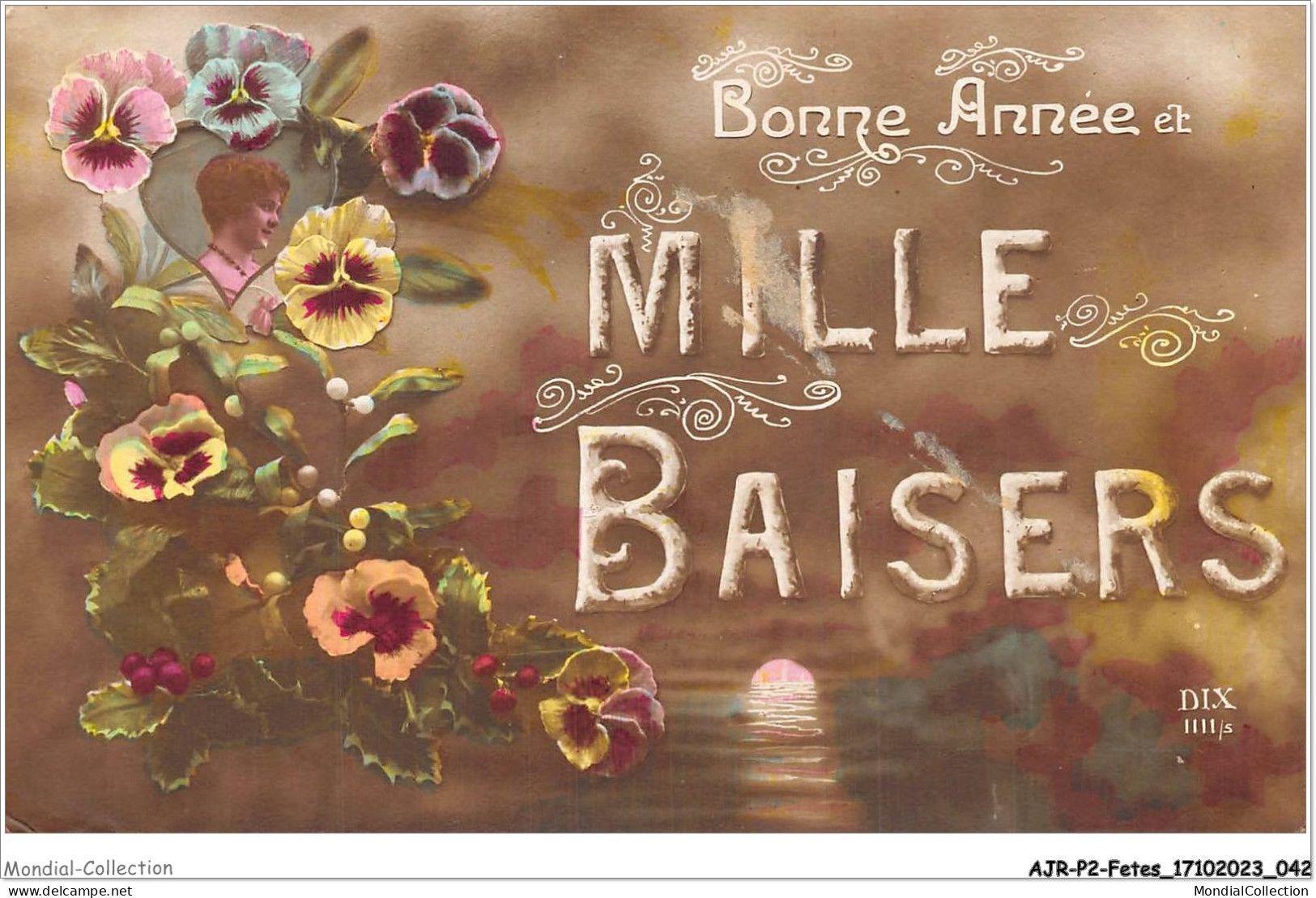 AJRP2-0156 - FETES - BONNE ANNEE - MILLE BAISERS - Año Nuevo