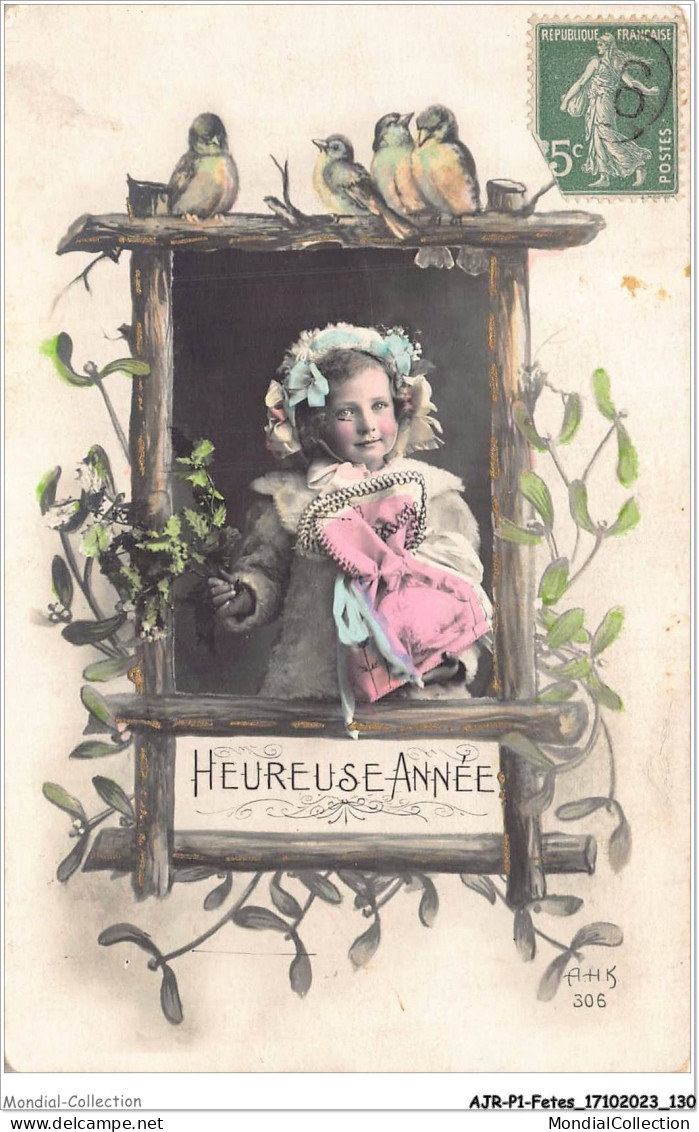 AJRP1-0066 - FETES - HEUREUSE ANNEE - FILLETTE  - Anno Nuovo