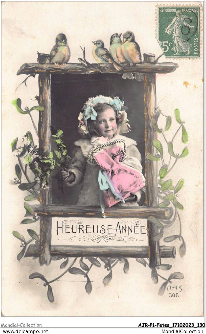 AJRP1-0066 - FETES - HEUREUSE ANNEE - FILLETTE  - Año Nuevo