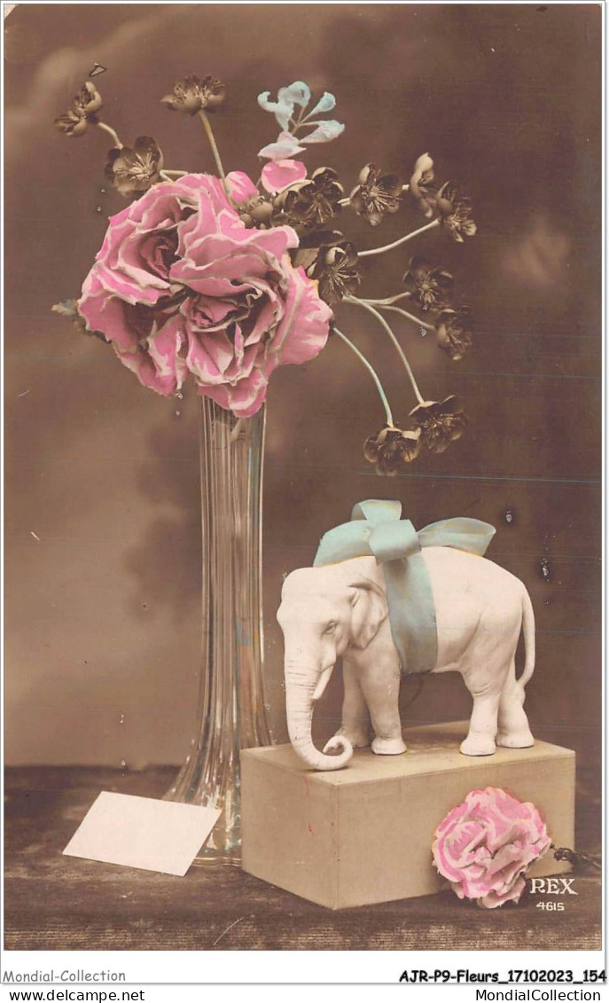 AJRP9-0962 - FLEURS - POT DE ROSES ELEPHANT - Fleurs