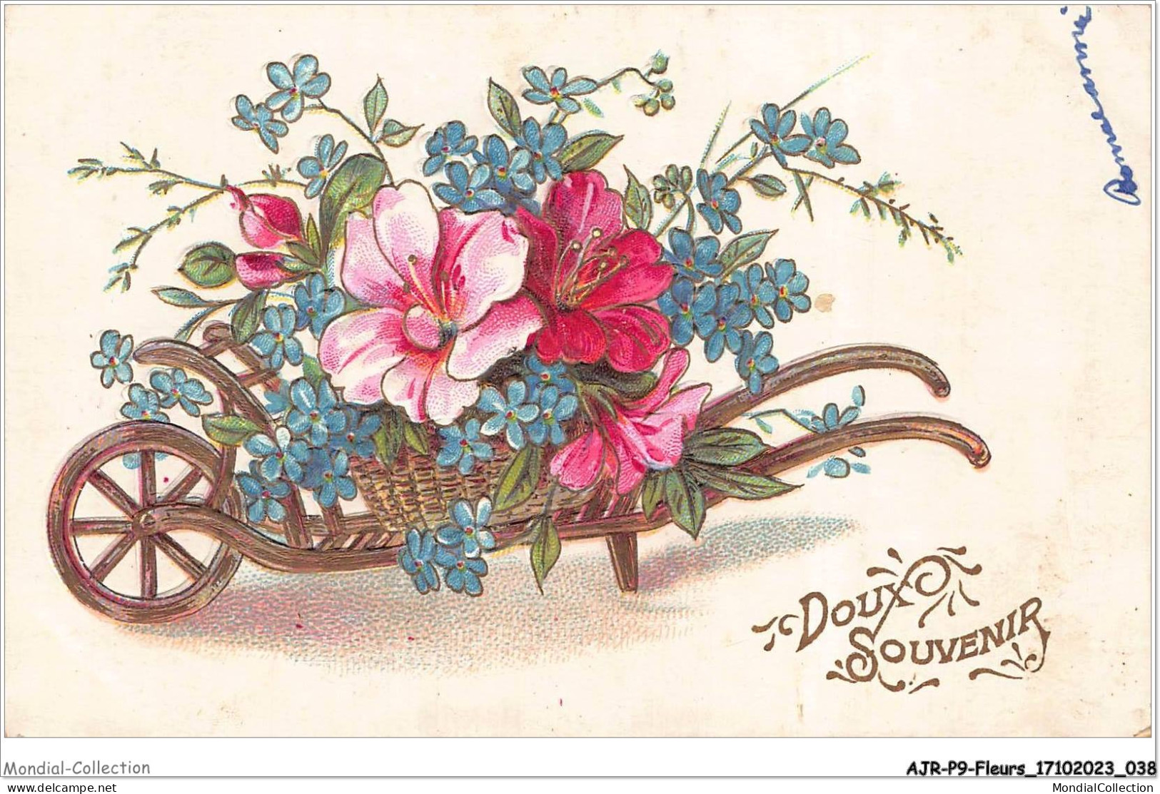 AJRP9-0904 - FLEURS - DOUX SOUVENIR - ROSE ET MYOSOTIS  - Flowers