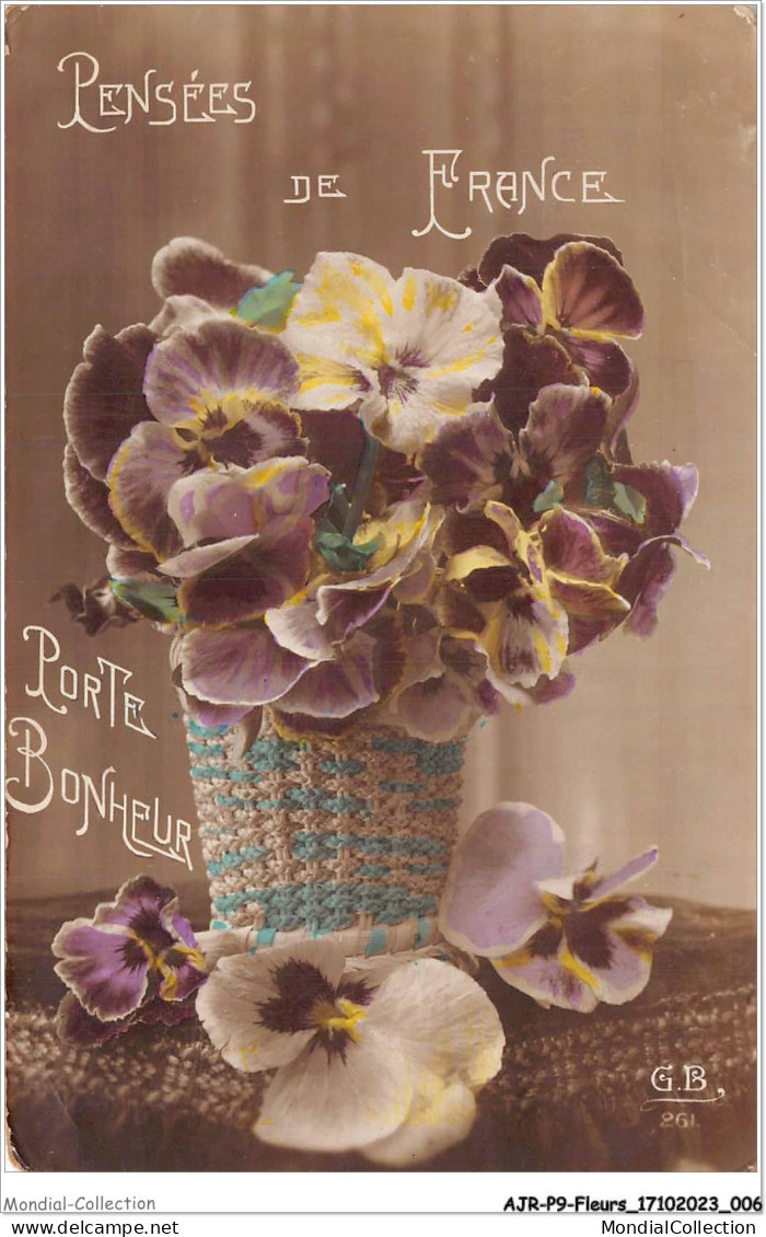 AJRP9-0888 - FLEURS - PENSEE DE FRANCE - PORTE BONHEUR - PENSEE  - Fleurs