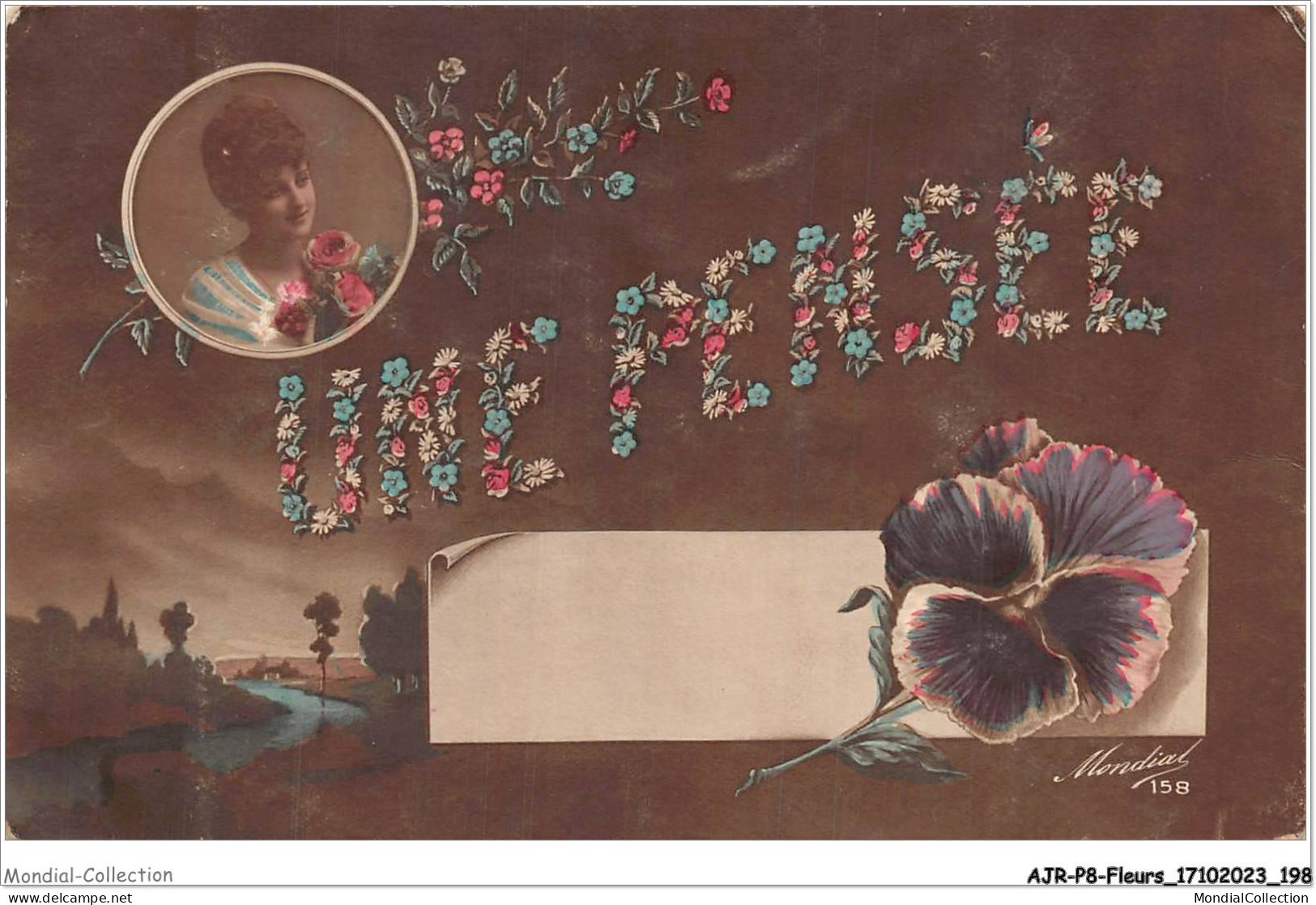 AJRP8-0883 - FLEURS - UNE PENSEE - PENSEE - Flowers
