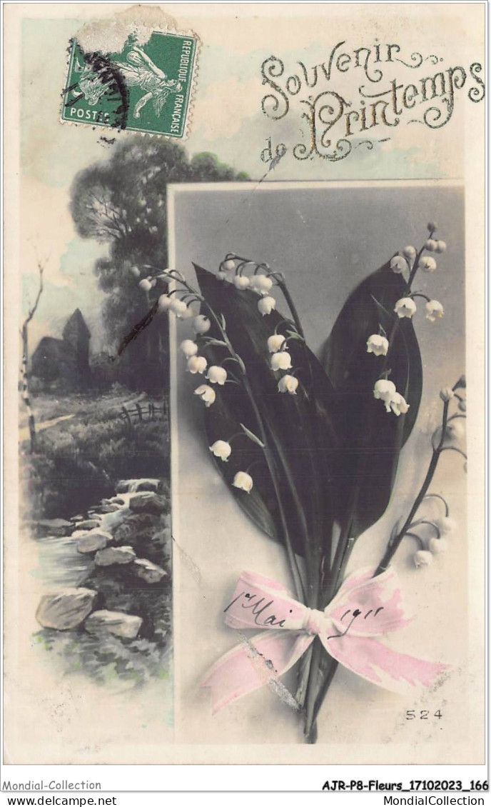 AJRP8-0867 - FLEURS - SOUVENIR DE PRINTEMPS - MUGUET  - Flowers