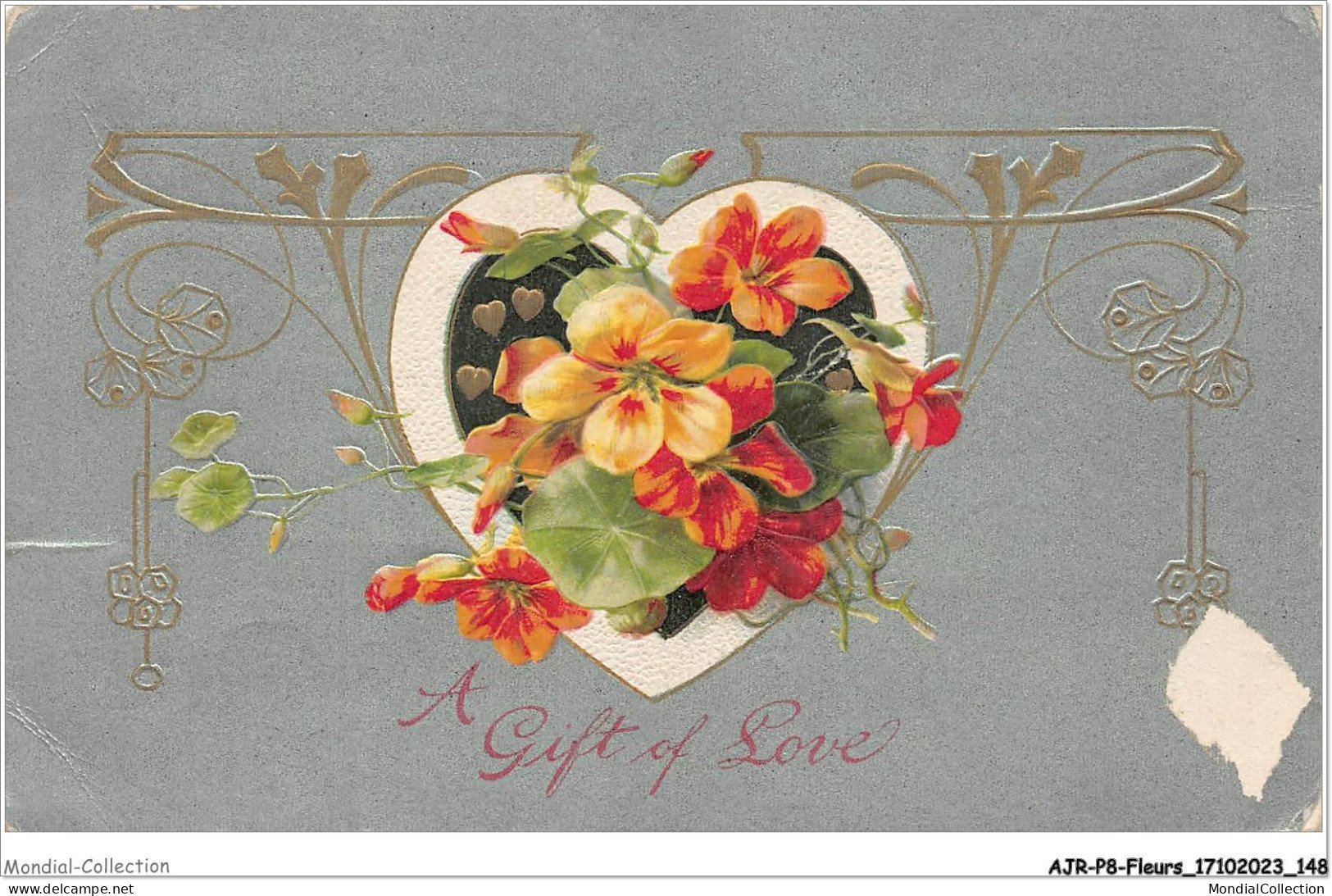 AJRP8-0858 - FLEURS - A GIFT OF LOVE - PENSEE  - Flowers