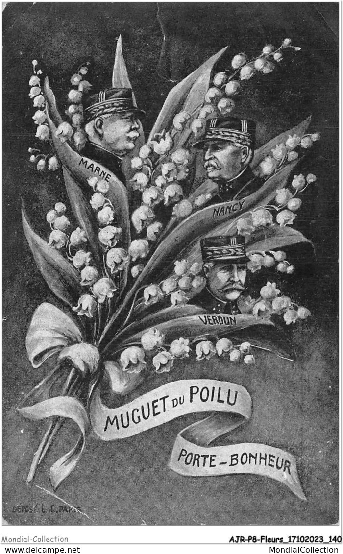 AJRP8-0854 - FLEURS - MUGUET DU POILU - PORTE-BONHEUR  - Flowers