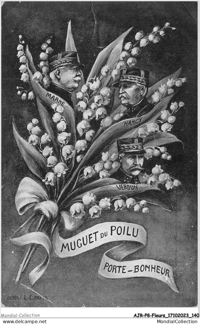 AJRP8-0854 - FLEURS - MUGUET DU POILU - PORTE-BONHEUR  - Fleurs