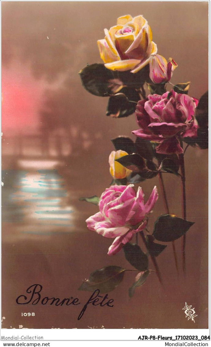 AJRP8-0826 - FLEURS - BONNE FETE - ROSE  - Flowers