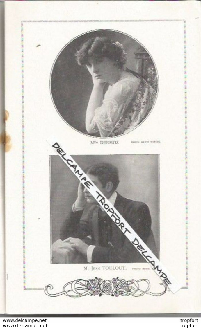 TC Vintage Program Théater Actress / PROGRAMME Théâtre ANTOINE 1912 Sous Marin HIRONDELLE Publicité MUCHA - Programma's