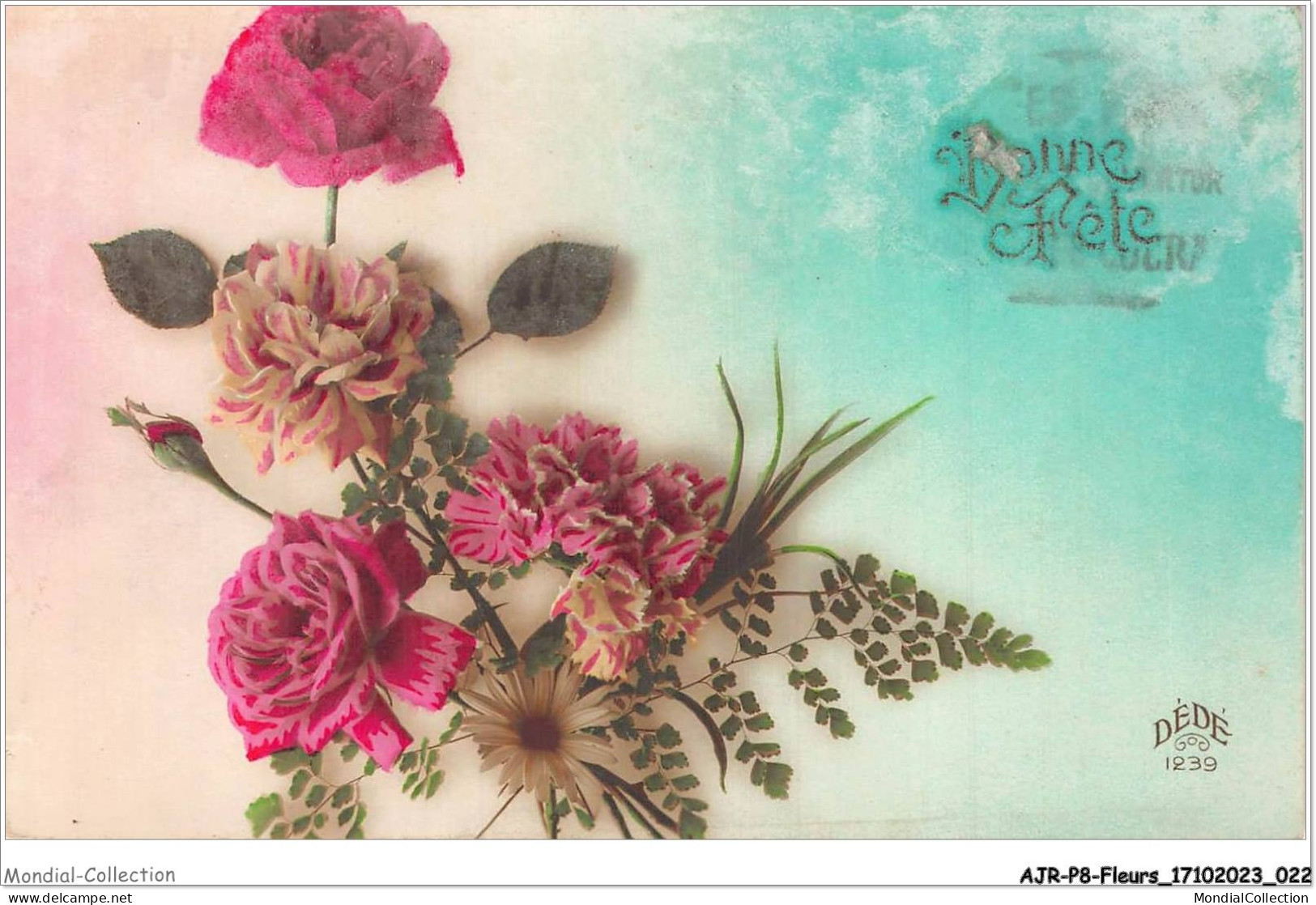 AJRP8-0795 - FLEURS - BONNE FETE - ROSE  - Blumen