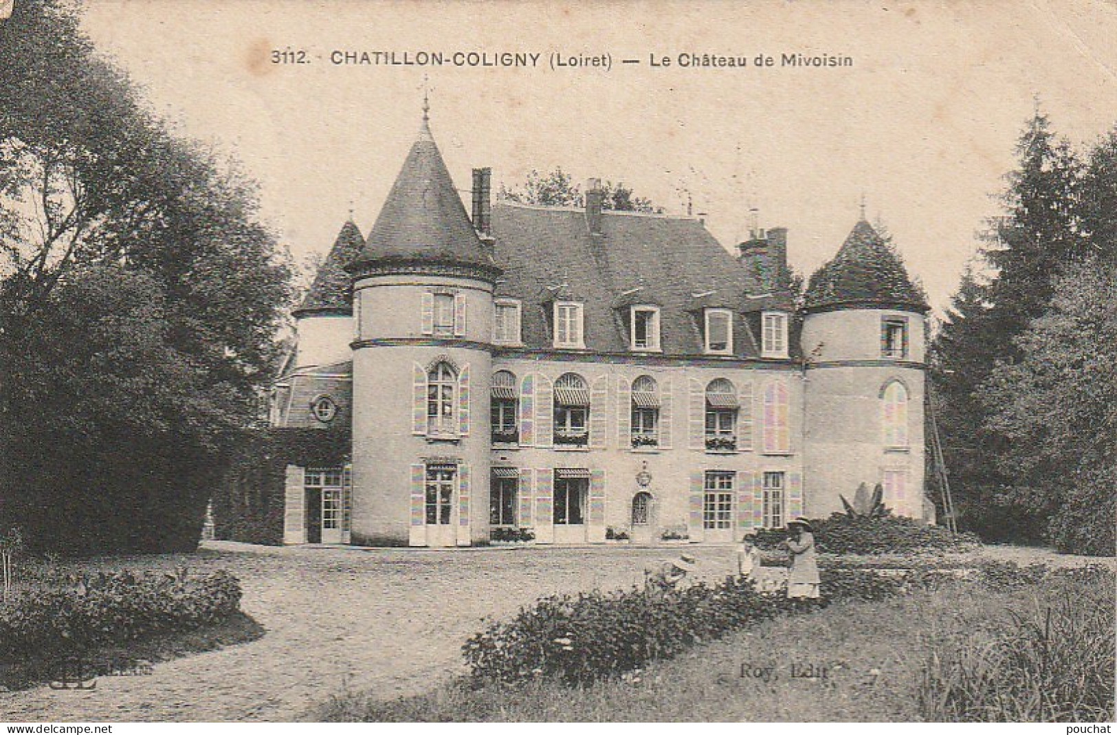 XXX -(45) CHATILLON COLIGNY - LE CHATEAU DE MIVOISIN - ANIMATION - 2 SCANS - Chatillon Coligny