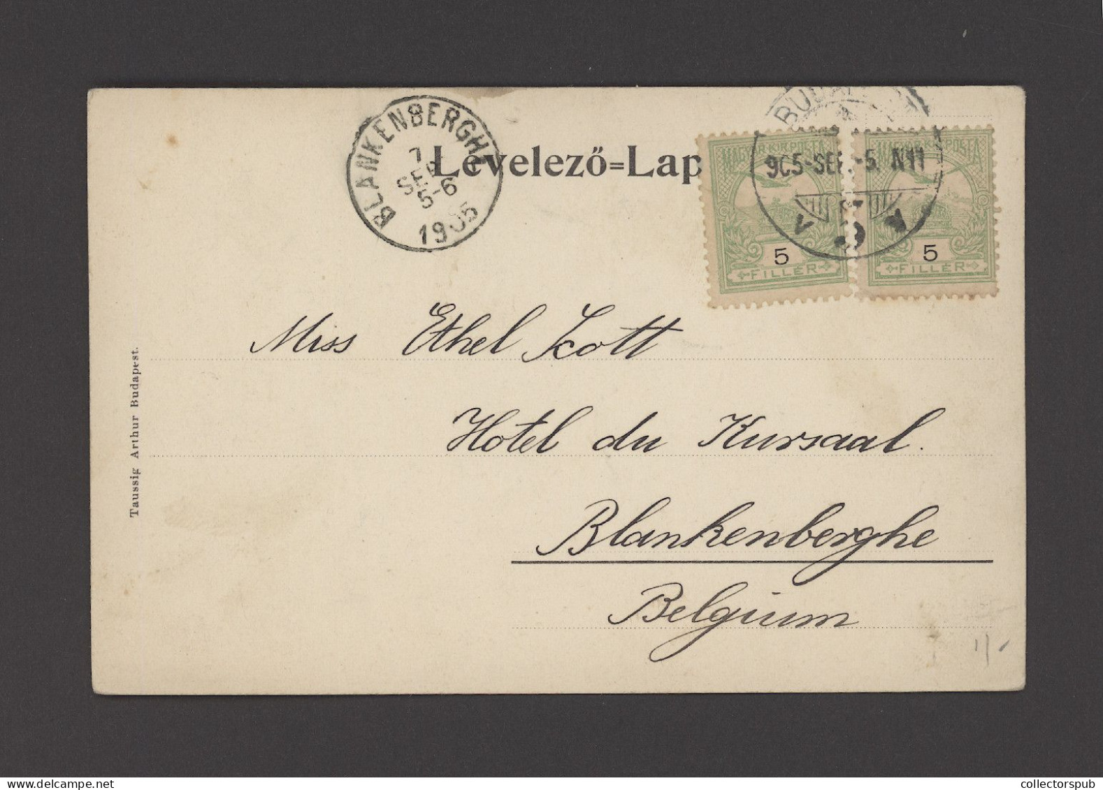 BUDAPEST 1905. Old Postcard To Belgium - Ungarn