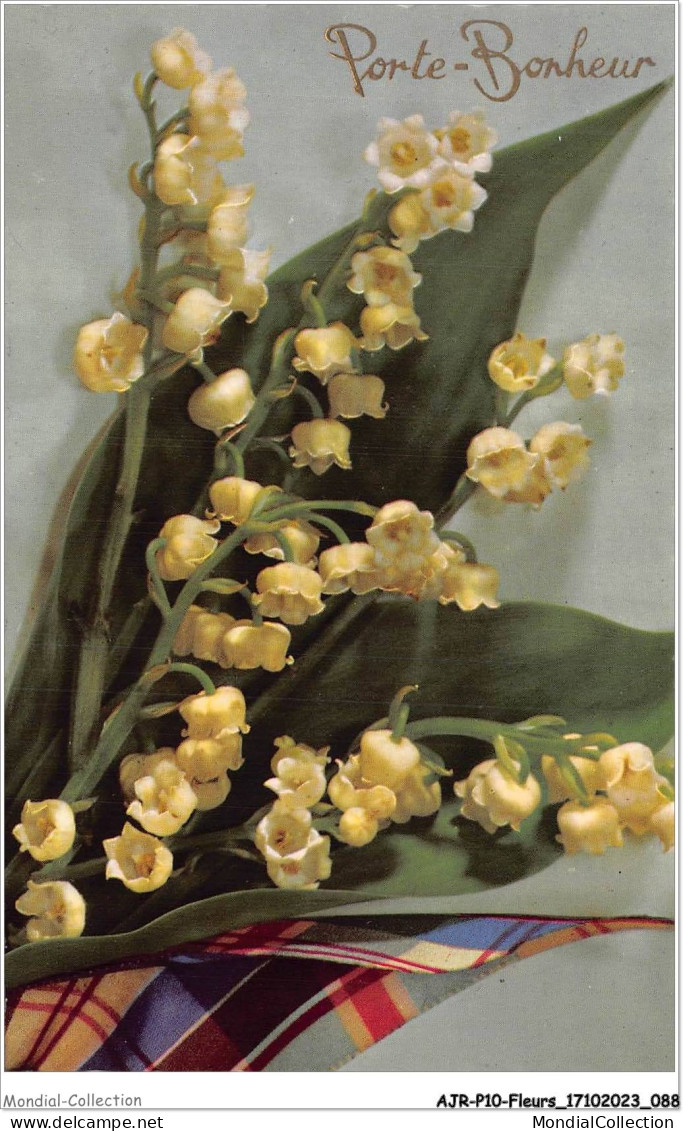 AJRP10-1021 - FLEURS - MUGUETS - PORTE-BONHEUR - Flowers