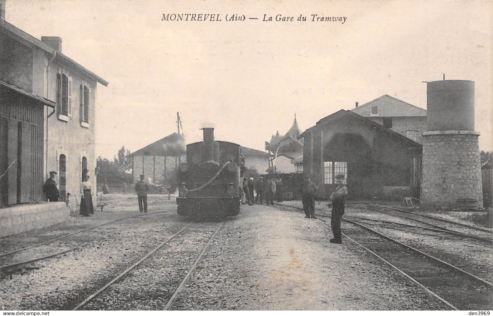 MONTREVEL (Ain) - La Gare Du Tramway - Cachet Hôpital-Hospice - Voyagé 1915 (2 Scans) Touchant Déal à Valissant Cours - Sin Clasificación
