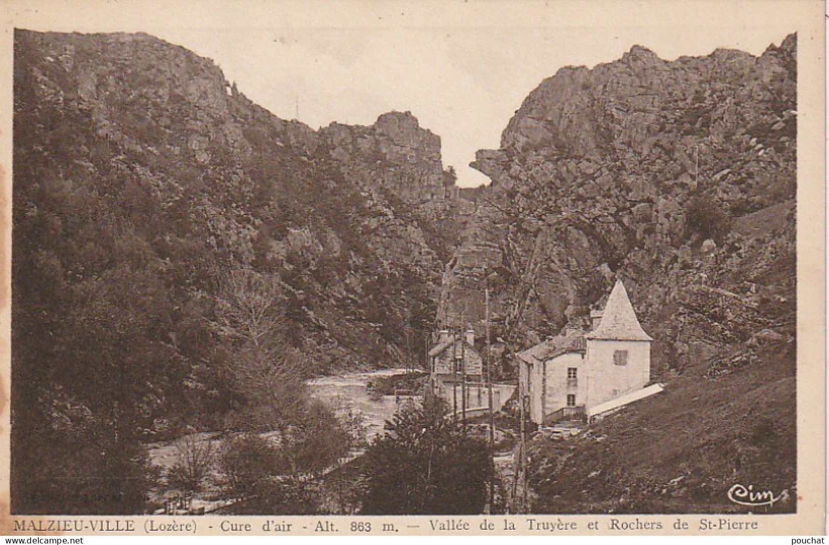 XXX -(48) MALZIEU VILLE - VALLEE DE LA TRUYERE ET ROCHERS DE ST PIERRE - 2 SCANS - Otros & Sin Clasificación