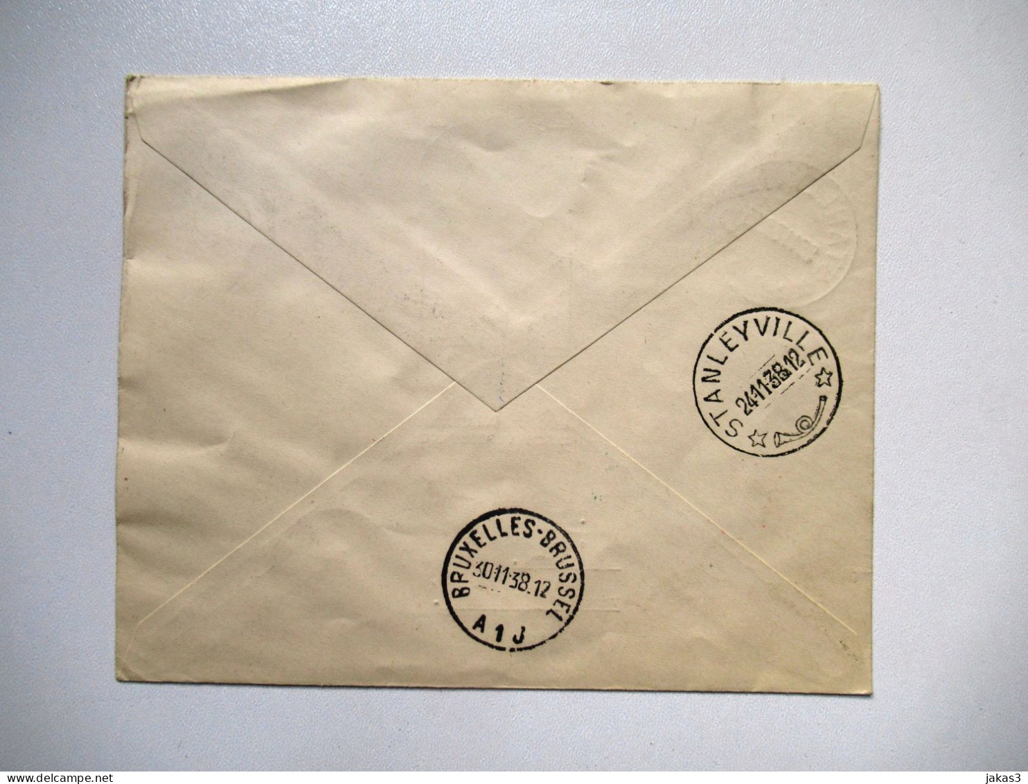 RARE ENVELOPPE AVIATION - 100 Ieme LIAISON AERIENNE " BELGIQUE-CONGO BELGE " - Lettres & Documents