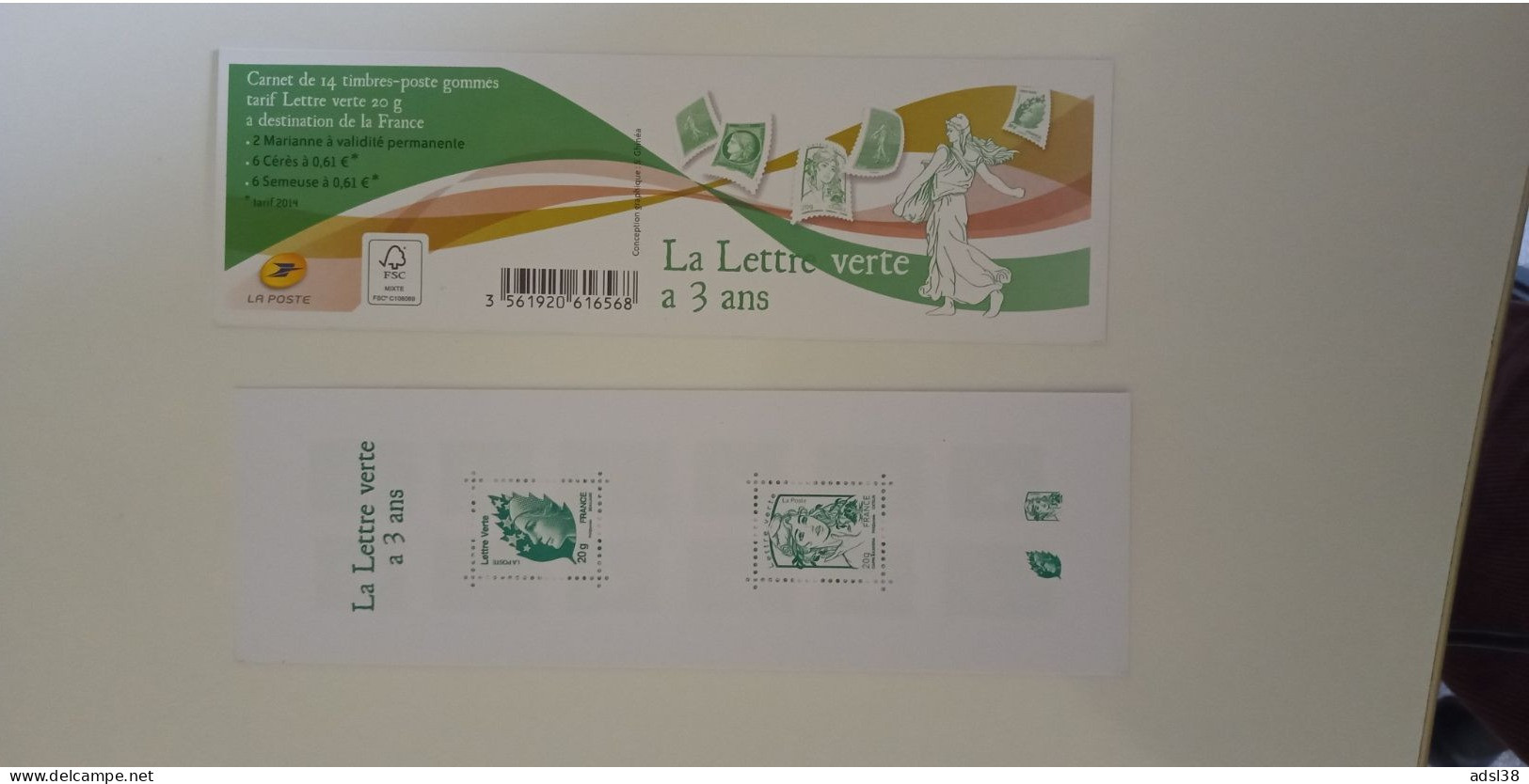 2014 - Carnet La Lettre Verte A 3 Ans - 1521 - Gedenkmarken