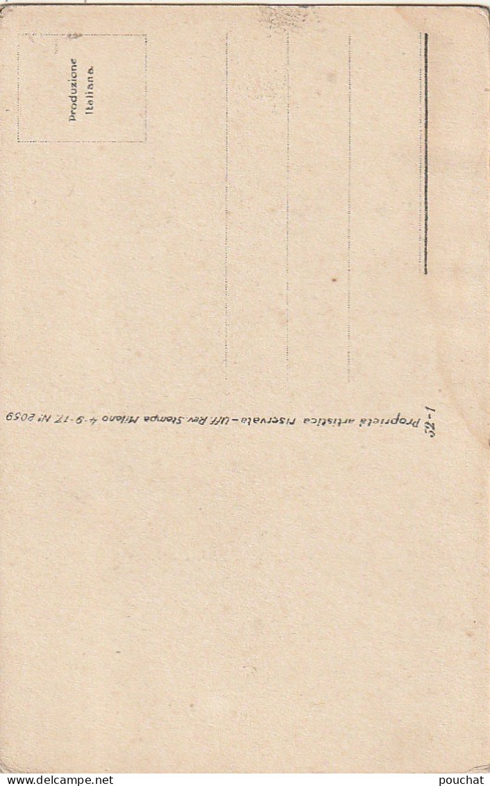 XXX - FEMME PICORANT DES CERISES - STYLE ART NOUVEAU - COIFFE AVEC AIGRETTE - ILLUSTRATEUR  - 2 SCANS - 1900-1949