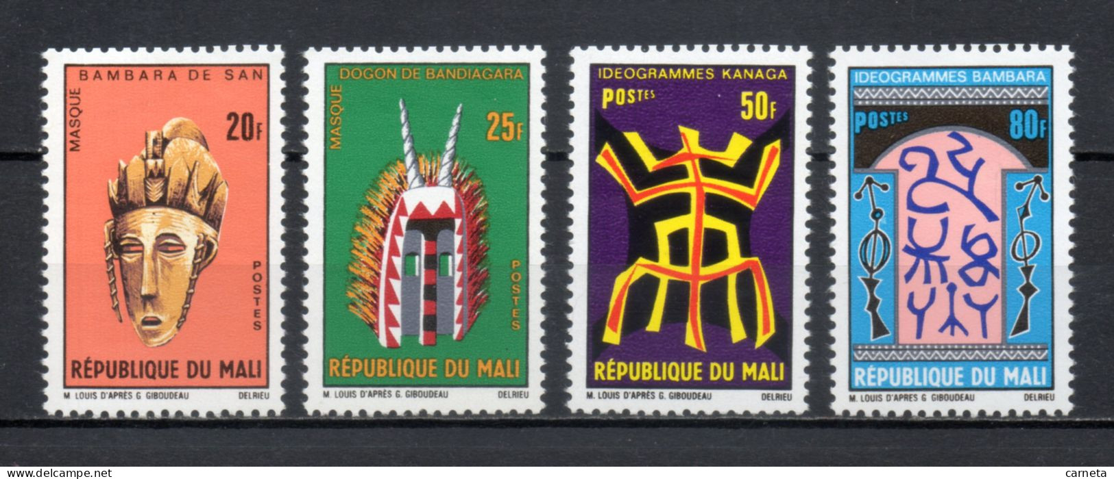MALI  N° 150 à 153    NEUFS SANS CHARNIERE  COTE 3.50€    MASQUE - Mali (1959-...)