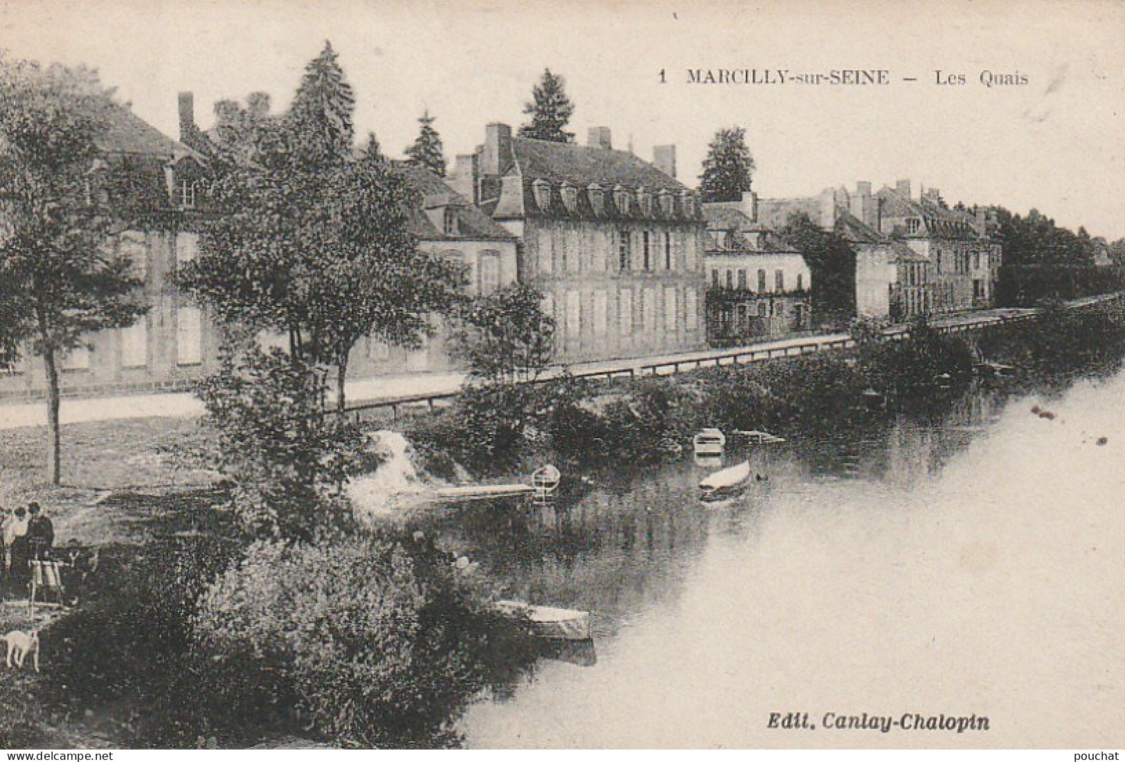 XXX -(51) MARCILLY SUR SEINE - LES QUAIS - EDIT. CANLAY CHALOPIN  - 2 SCANS - Other & Unclassified