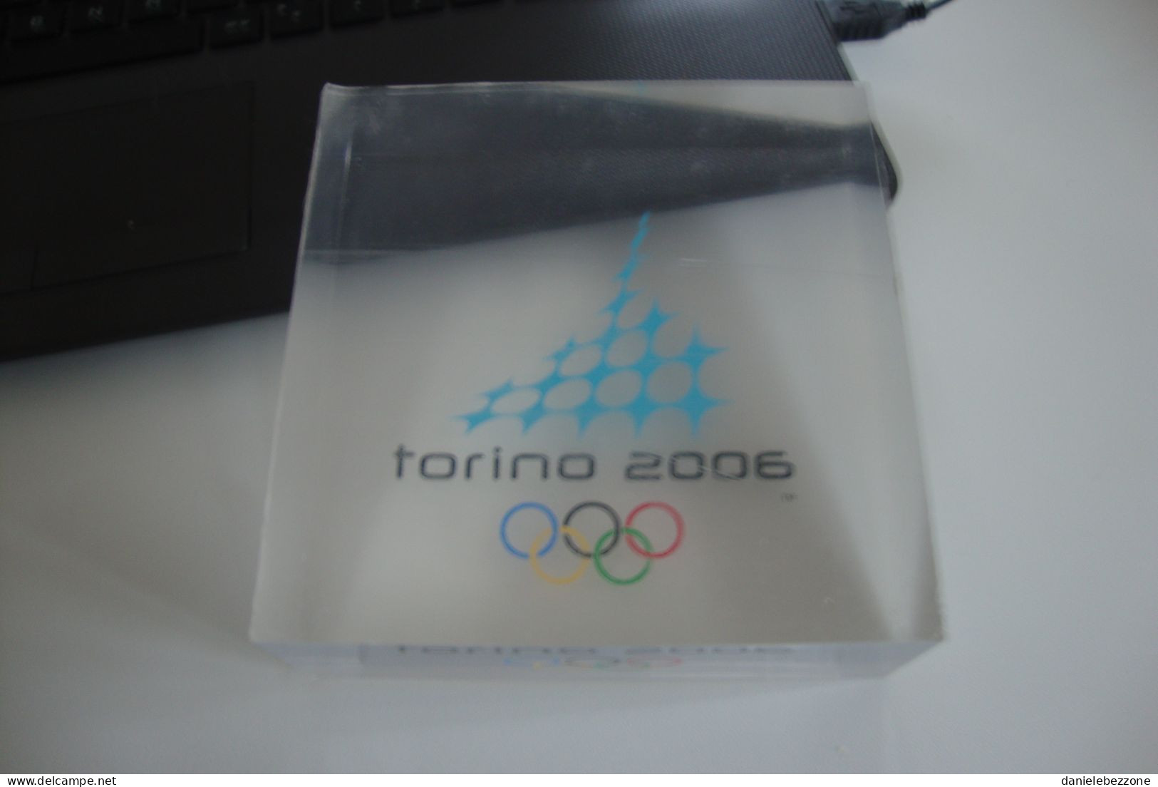 Olimpiadi Torino 2006 Fermacarte In Plexiglass Cm. 12x12x4 - Sonstige & Ohne Zuordnung