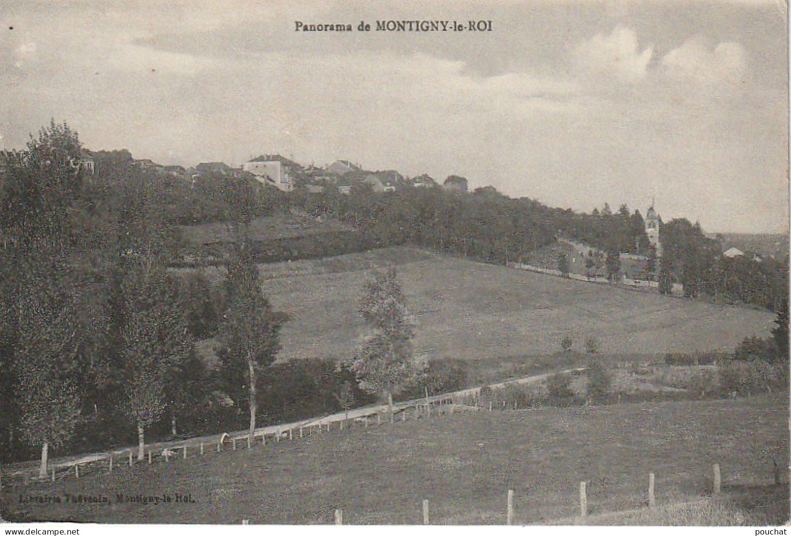 XXX -(52) PANORAMA DE MONTIGNY LE ROI - LIB. THEVENIN , MONTIGNY LE ROI - 2 SCANS - Montigny Le Roi