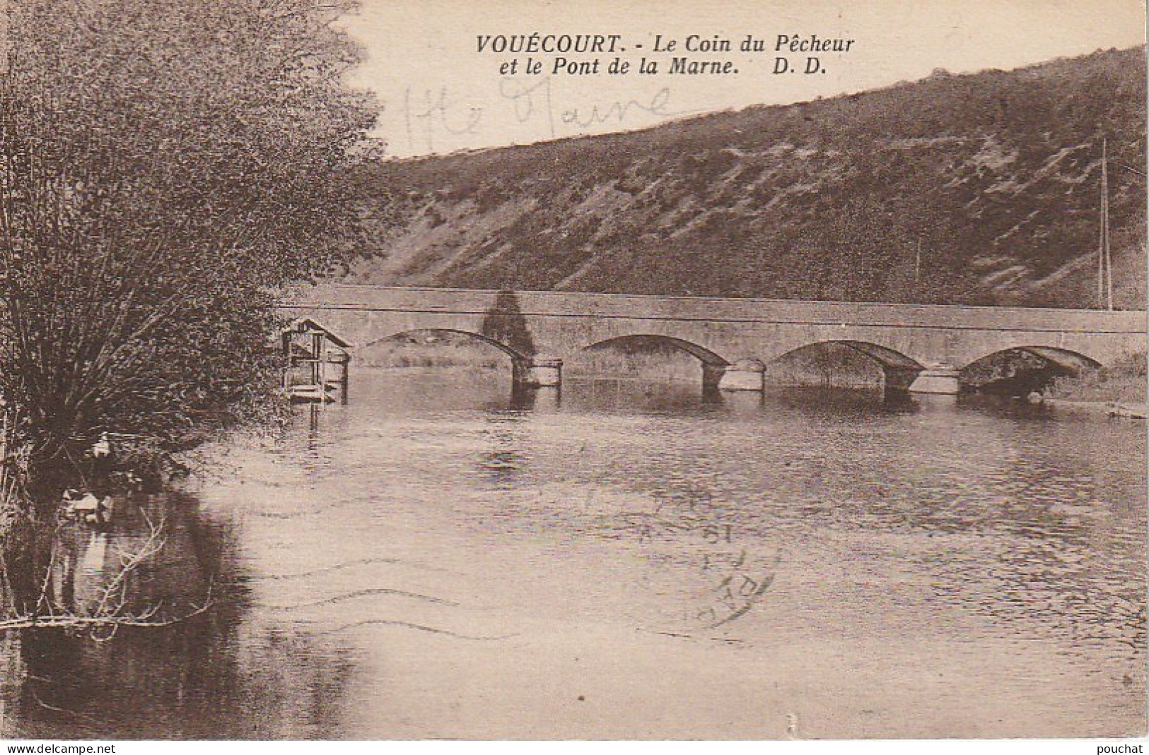 XXX -(52) VOUECOURT - LE COIN DU PECHEUR ET LE PONT DE LA MARNE - 2 SCANS - Autres & Non Classés