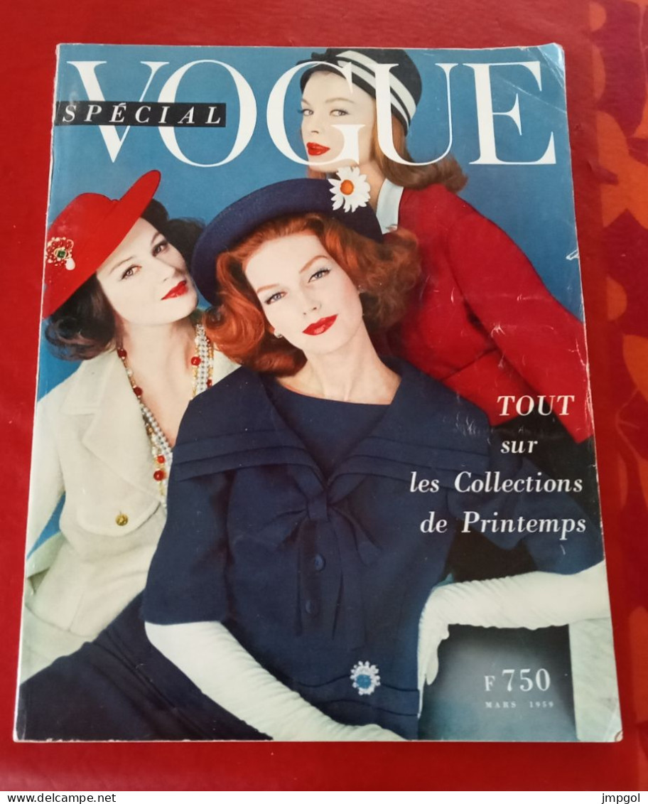 Vogue Mars 1959 Spécial Les Collections De Printemps Paris Tendance Grands Couturiers Carven  Jacques Heim Cardin Chanel - Fashion