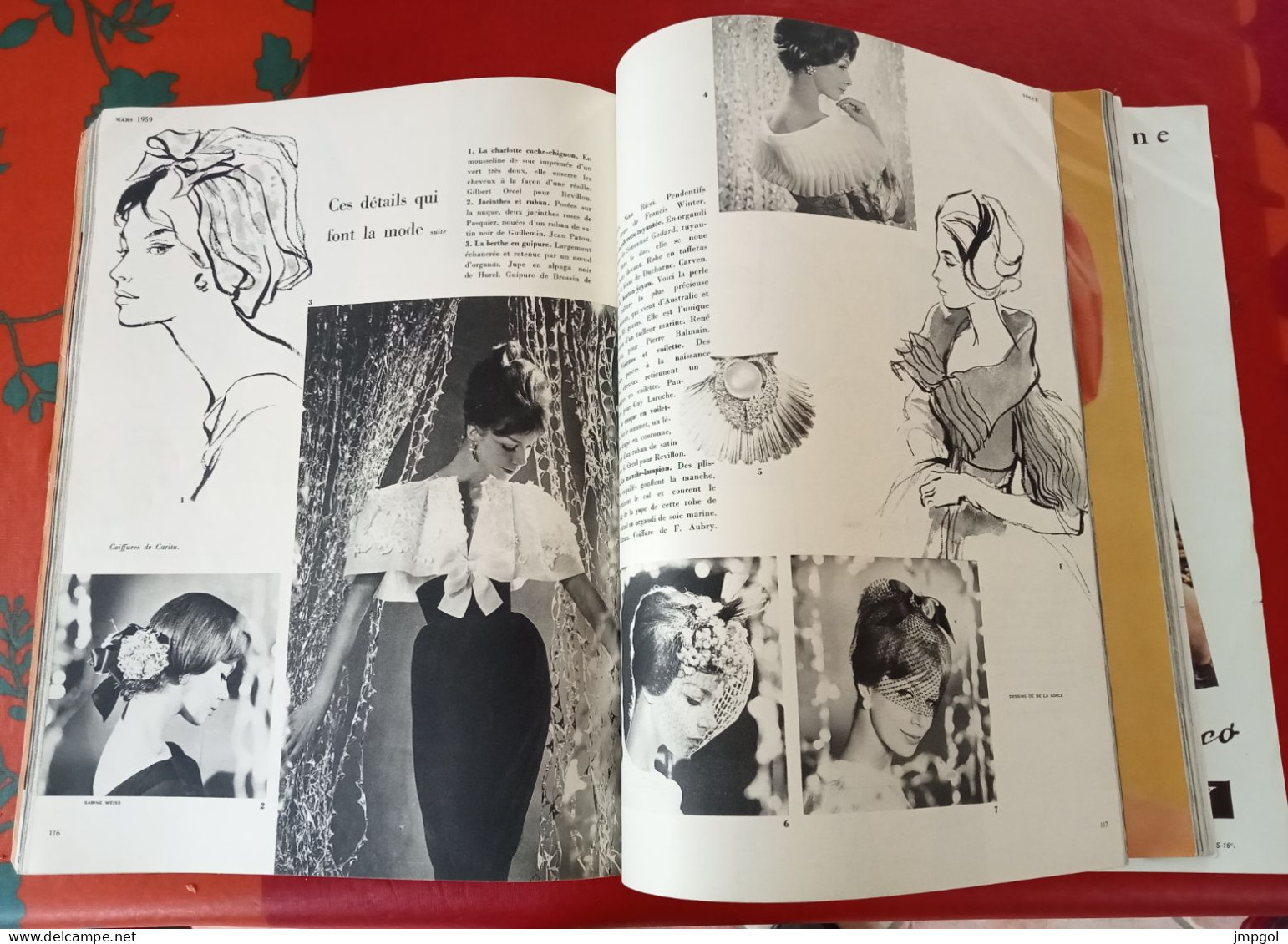 Vogue Mars 1959 Spécial Les Collections de Printemps Paris Tendance Grands Couturiers Carven  Jacques Heim Cardin Chanel