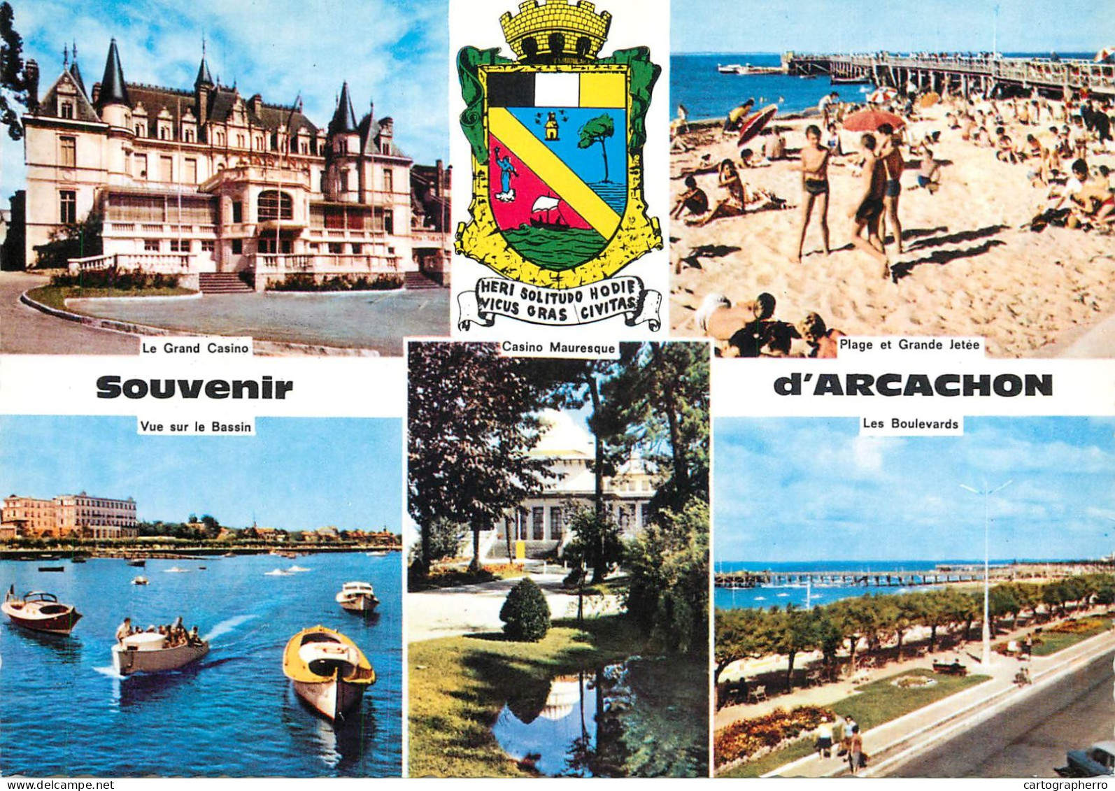 Navigation Sailing Vessels & Boats Themed Postcard Bassin D'Arcachon Le Grand Casino - Veleros