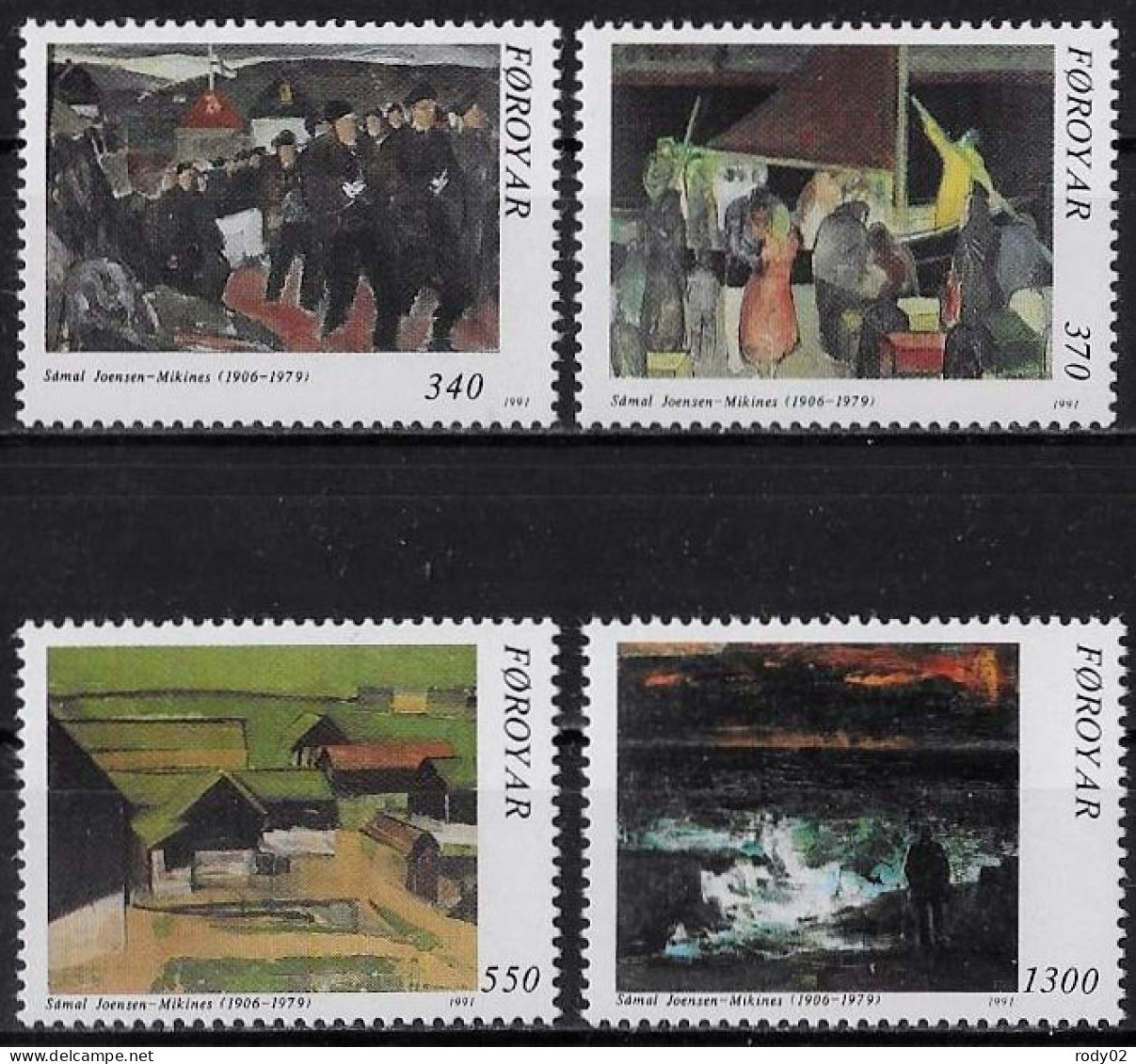 FEROE - ART - PEINTURES DE SAMAL JOENSEN-MIKINES - N° 217 A 220 - NEUF** MNH - Faroe Islands
